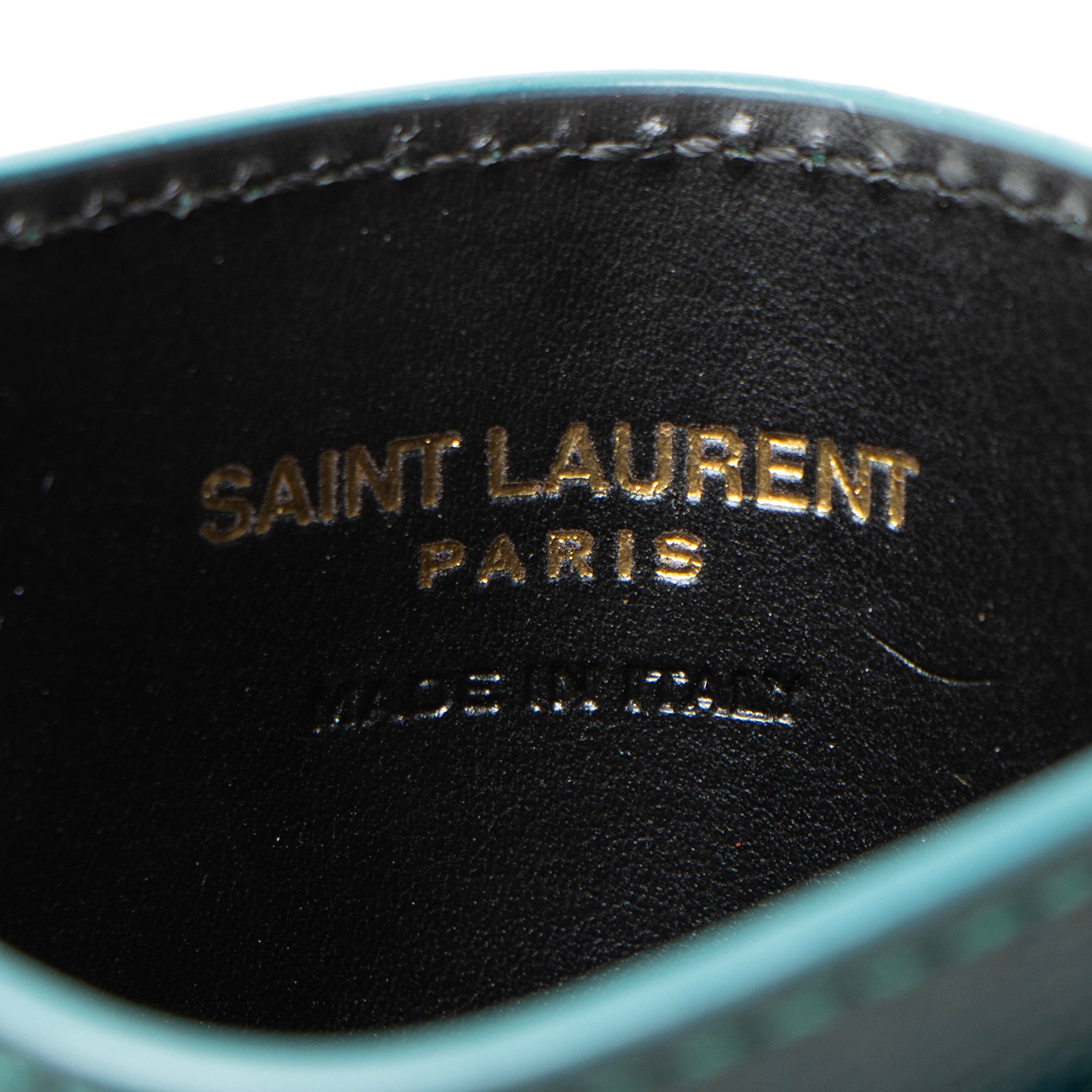 Saint Laurent Matelasse Grain de Poudre Monogram Card Case
