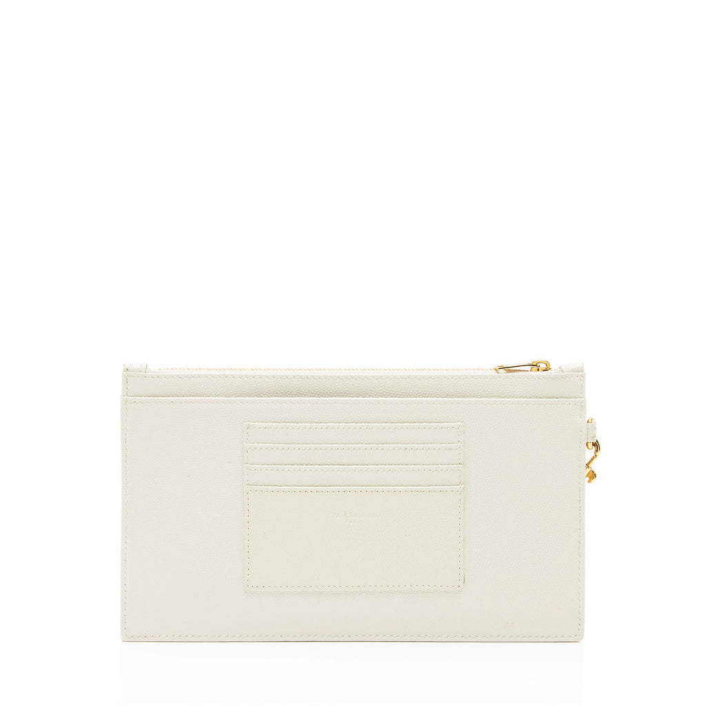 Saint Laurent Matelasse Grain de Poudre Monogram Cassandra Large Bill Pouch