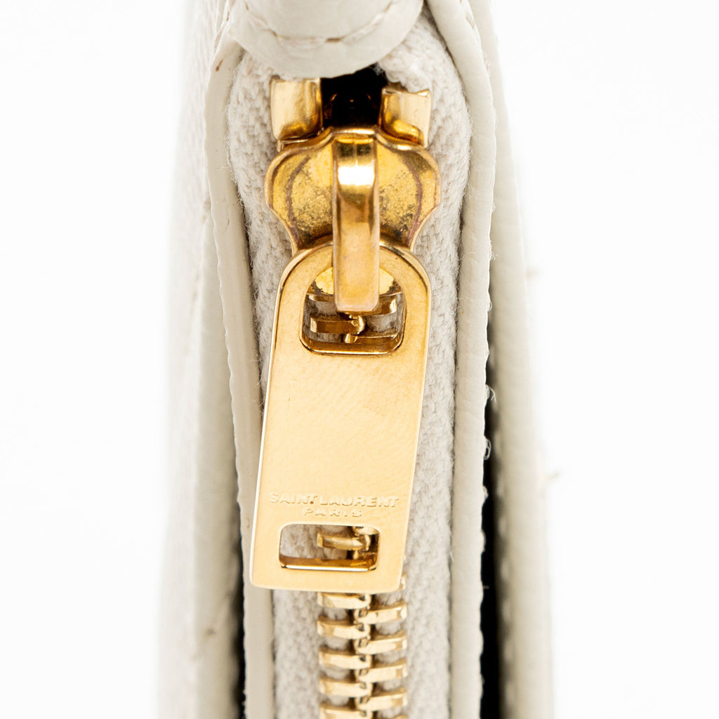 Saint Laurent Matelasse Grain de Poudre Monogram Cassandra Large Bill Pouch