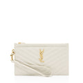 Saint Laurent Matelasse Grain de Poudre Monogram Cassandra Large Bill Pouch
