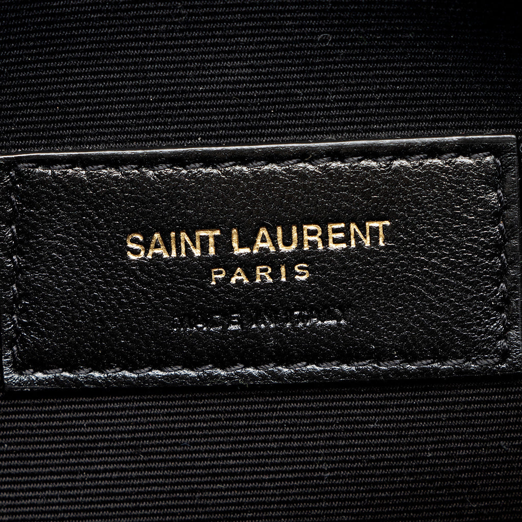 Saint Laurent Matelasse Grain de Poudre Monogram Cassandra Large Bill Pouch