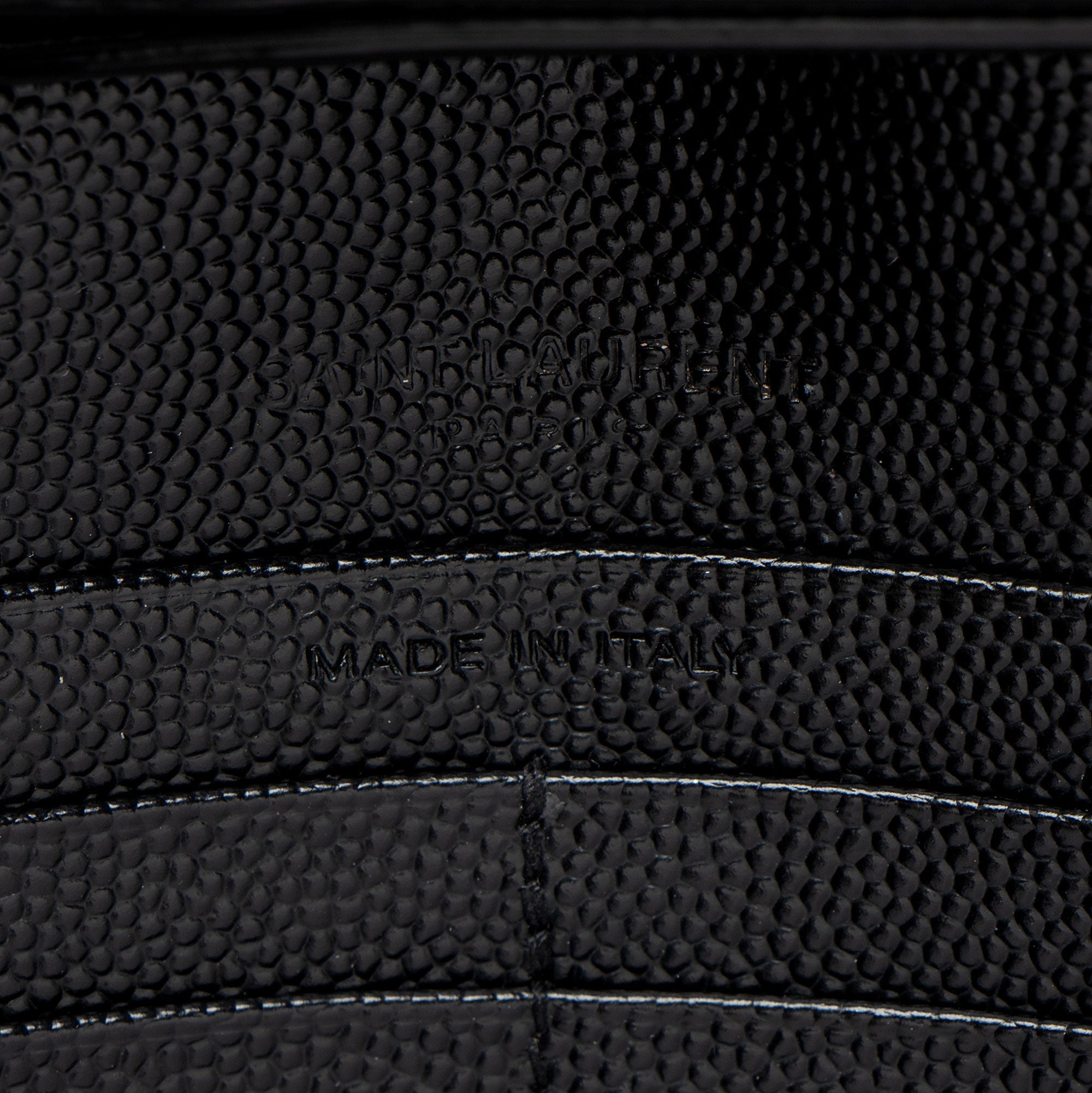 Saint Laurent Matelasse Grain de Poudre Monogram Chain Wallet - FINAL SALE