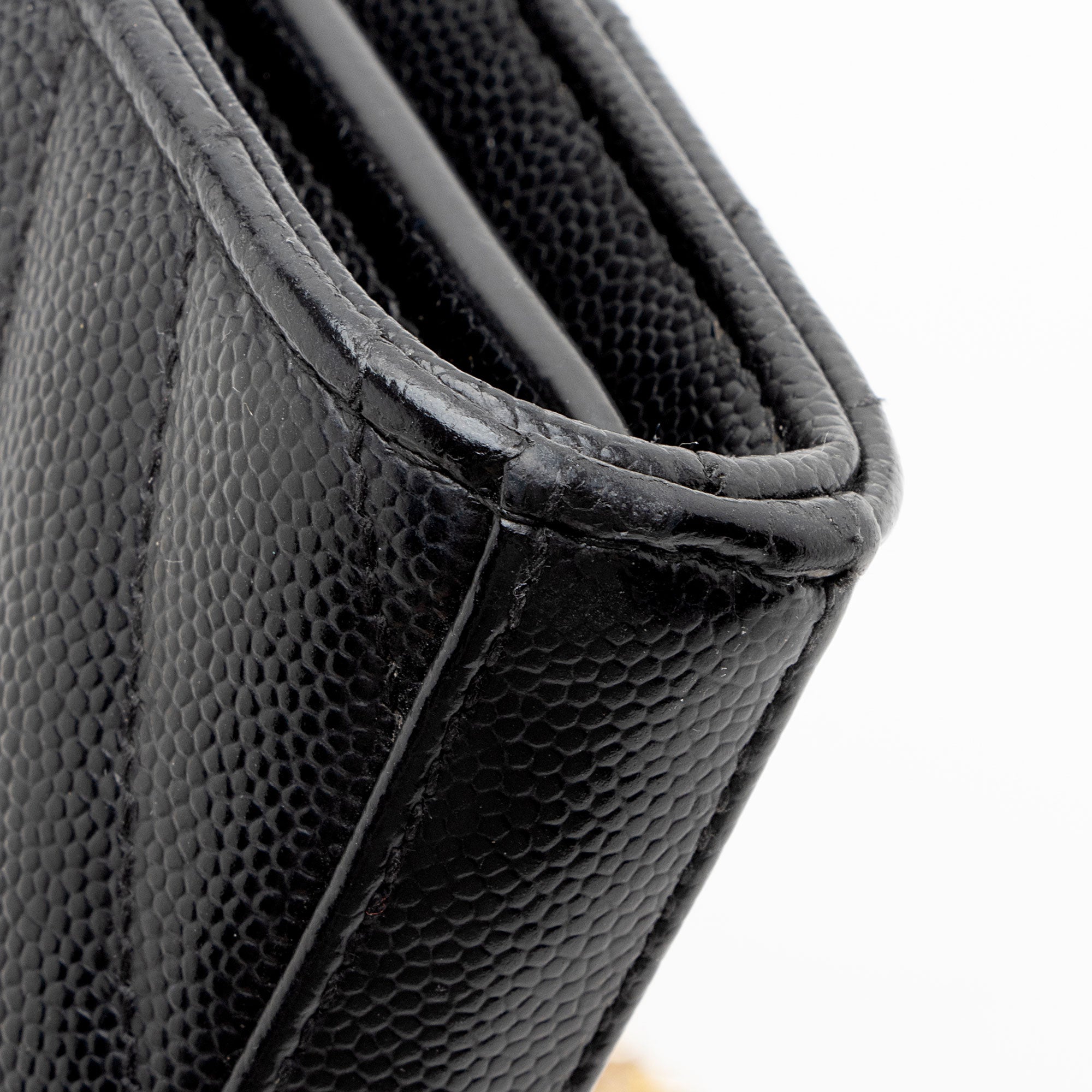 Saint Laurent Matelasse Grain de Poudre Monogram Chain Wallet