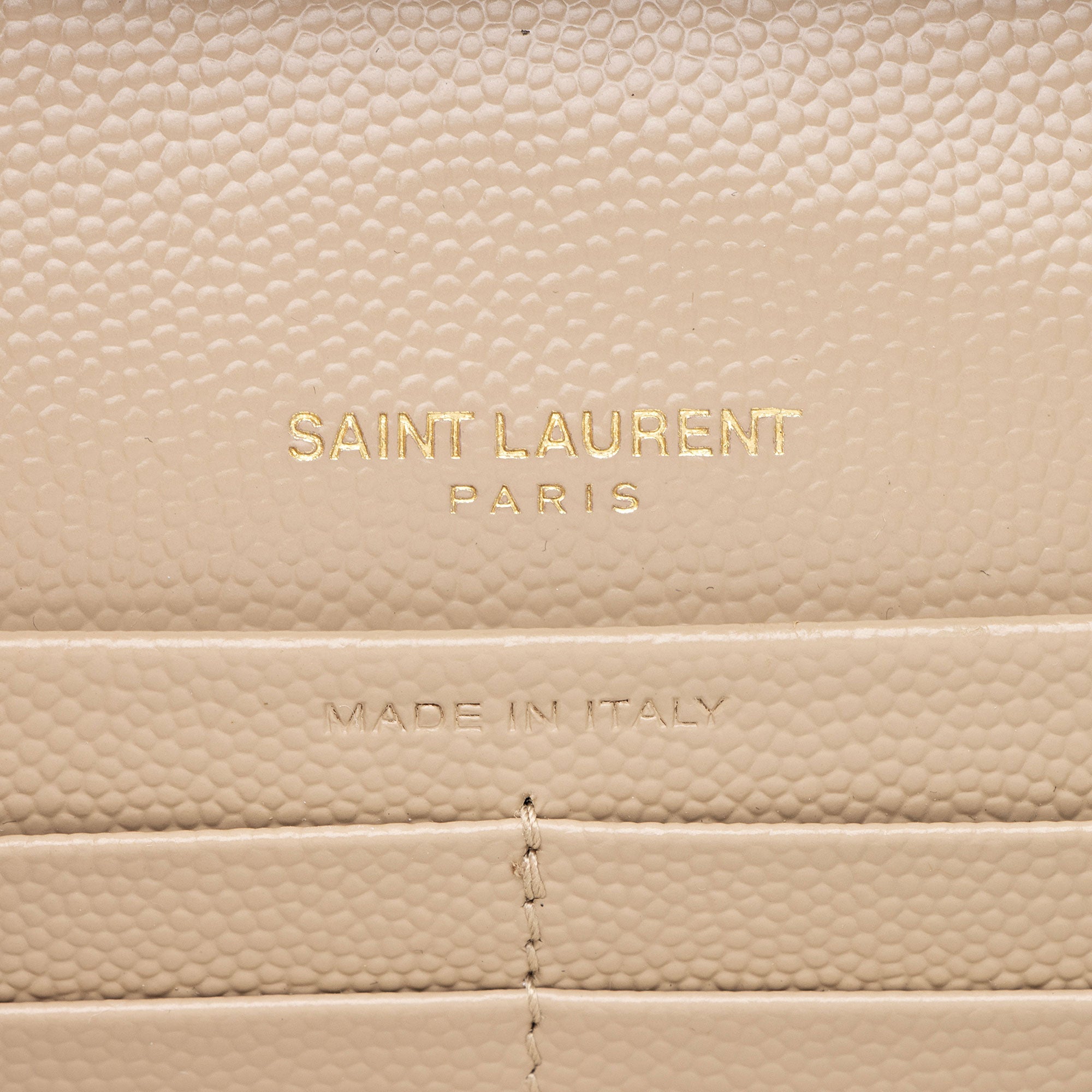 Saint Laurent Matelasse Grain de Poudre Monogram Chain Wallet