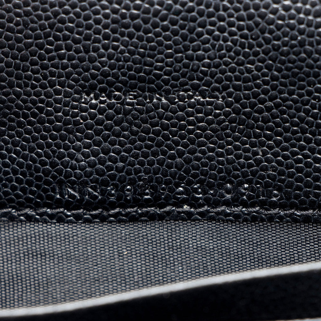 Saint Laurent Matelasse Grain de Poudre Monogram Envelope Chain Wallet - FINAL SALE
