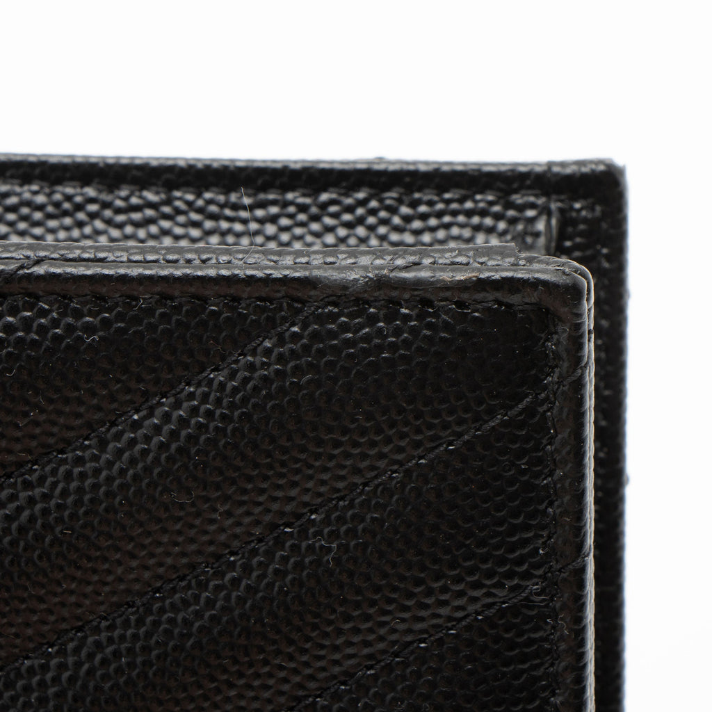 Saint Laurent Matelasse Grain de Poudre Monogram Envelope Chain Wallet