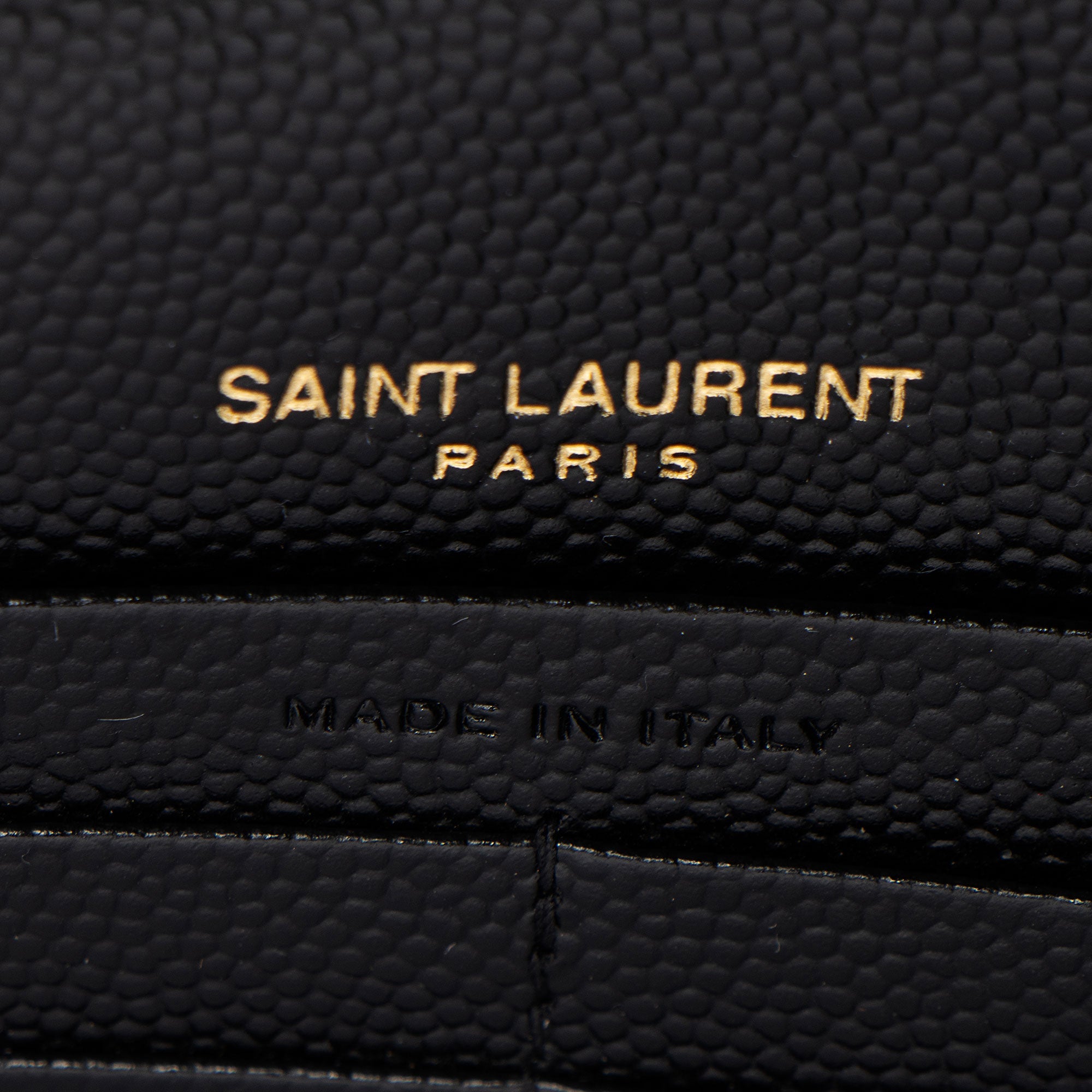 Saint Laurent Matelasse Grain de Poudre Monogram Envelope Chain Wallet