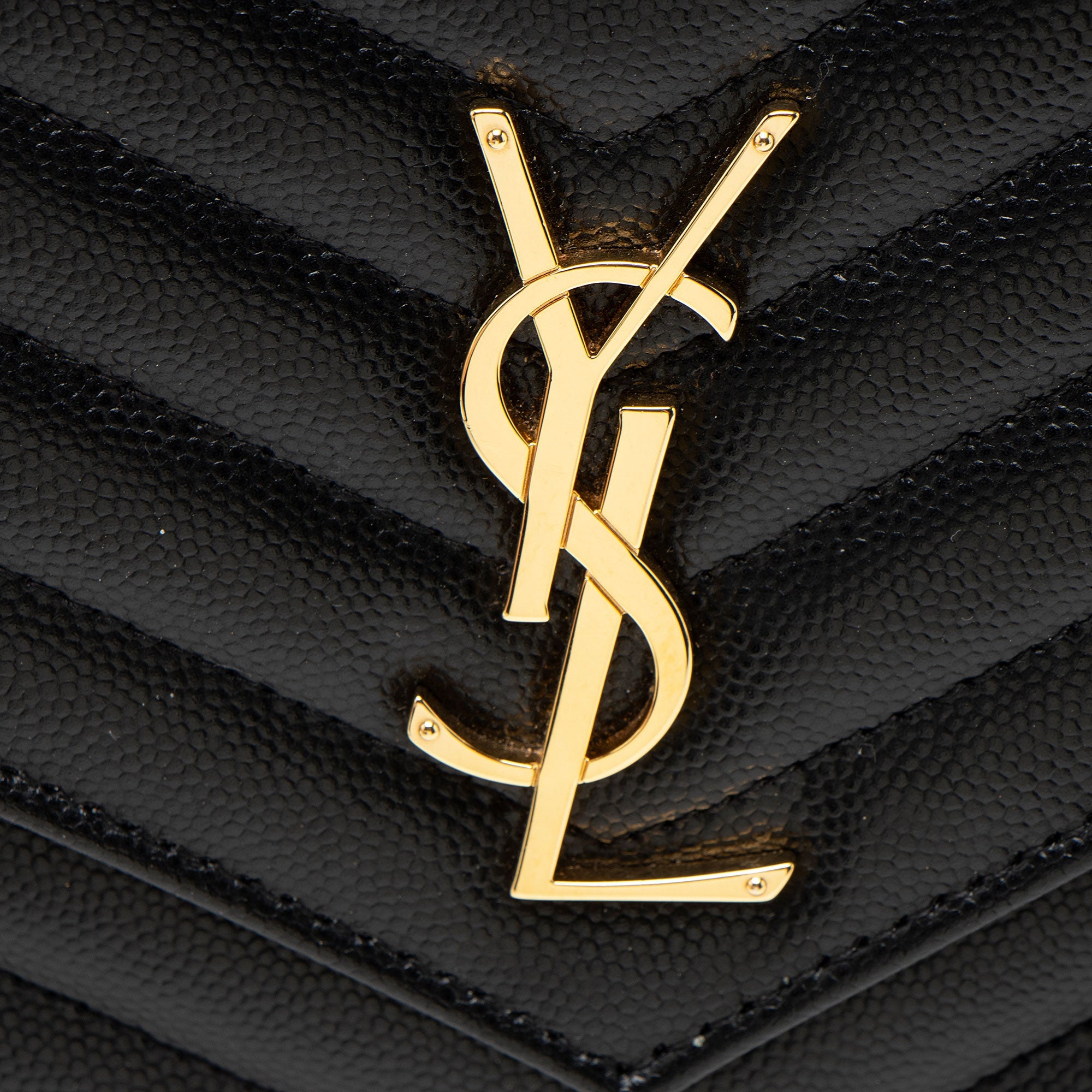 Saint Laurent Matelasse Grain de Poudre Monogram Envelope Pouch