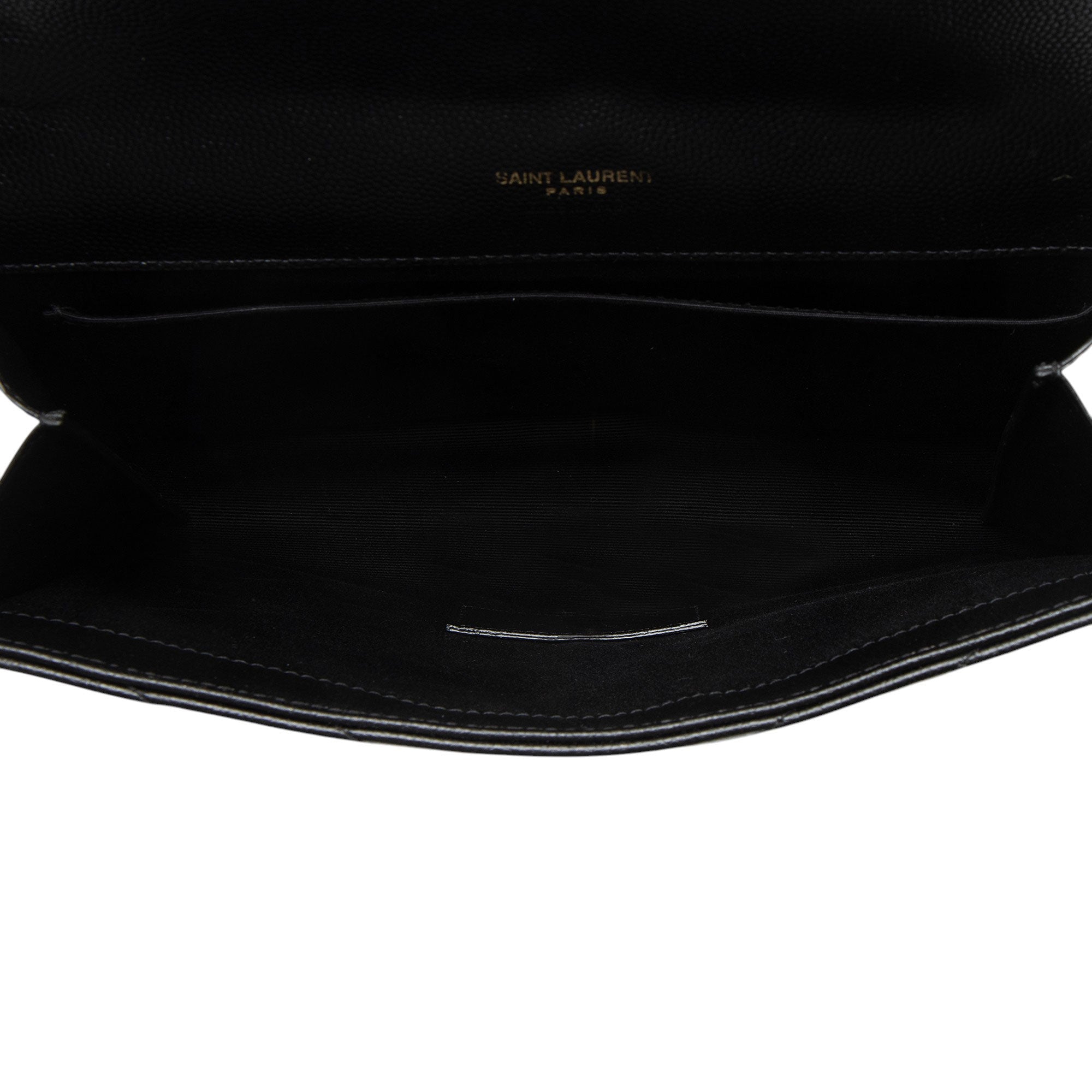 Saint Laurent Matelasse Grain de Poudre Monogram Envelope Pouch