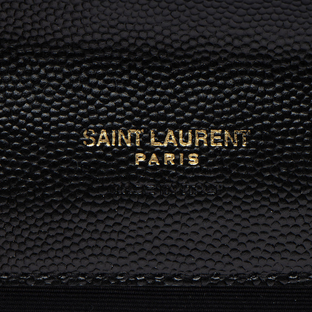 Saint Laurent Matelasse Grain de Poudre Monogram Envelope Pouch