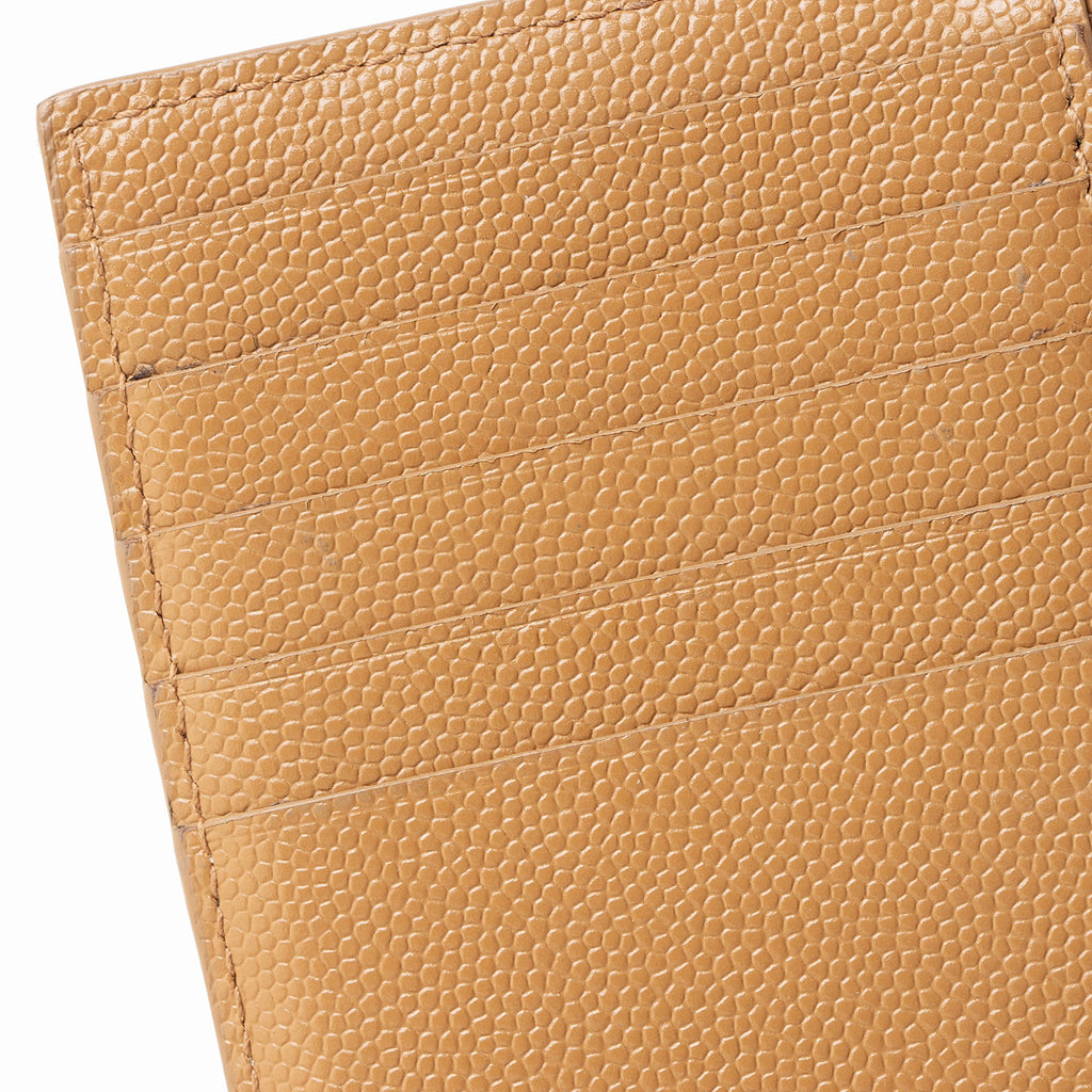Saint Laurent Matelasse Grain de Poudre Monogram Fragments Zipper Card Case