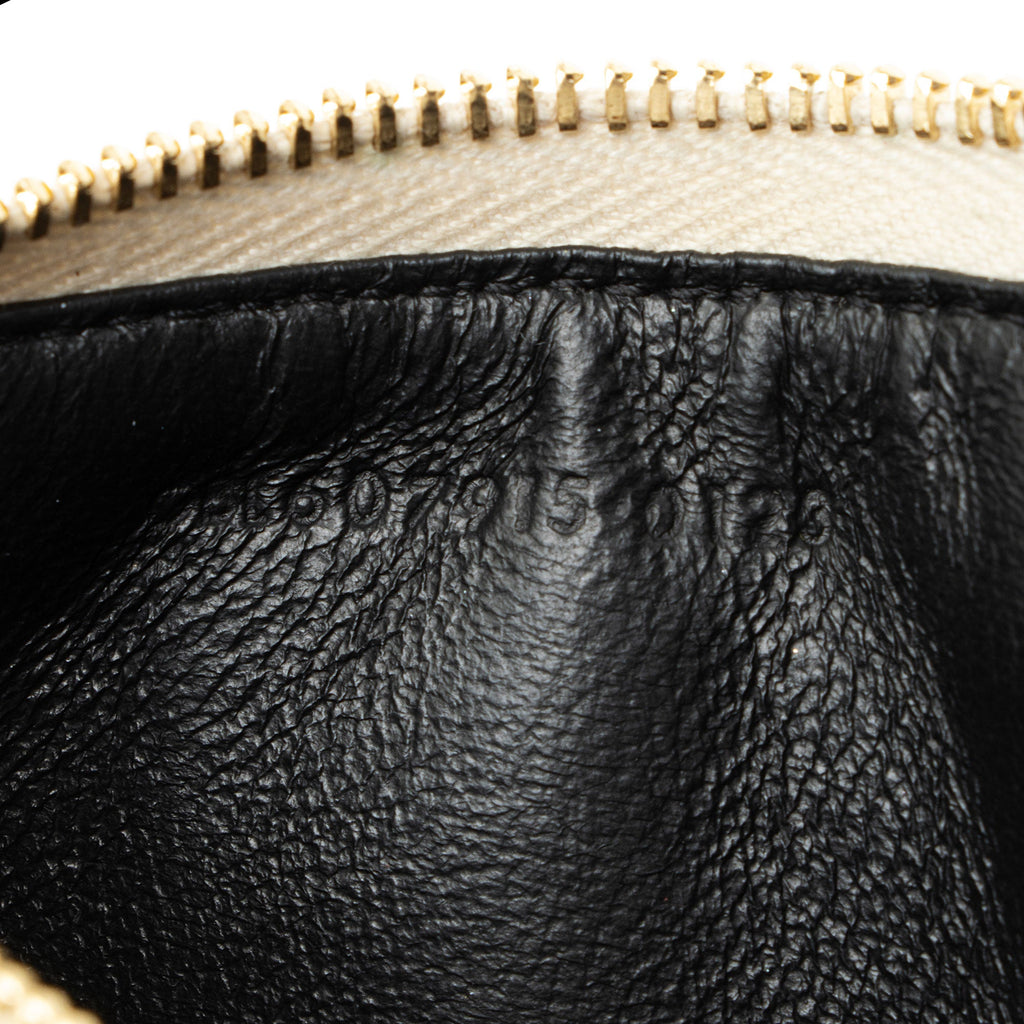 Saint Laurent Matelasse Grain de Poudre Monogram Fragments Zipper Card Case
