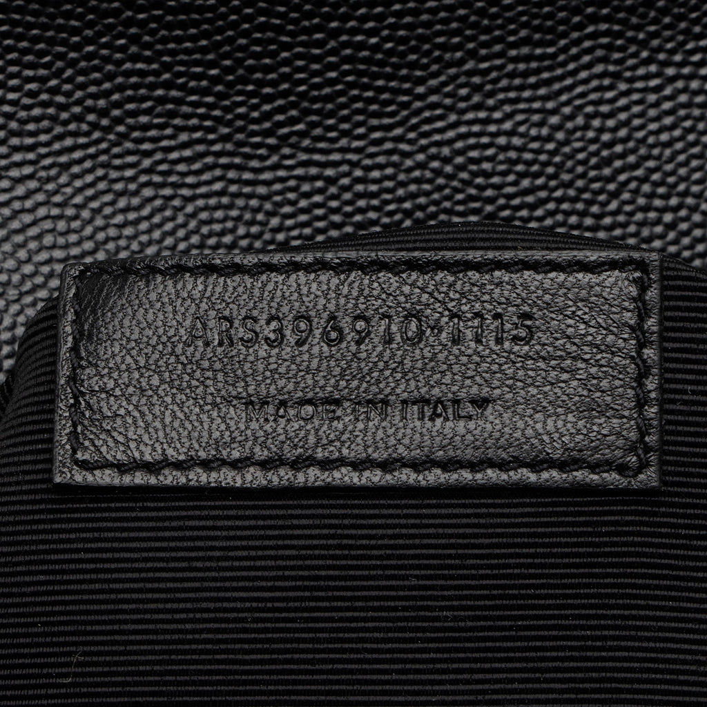 Saint Laurent Matelasse Grain de Poudre Monogram Large Shoulder Bag