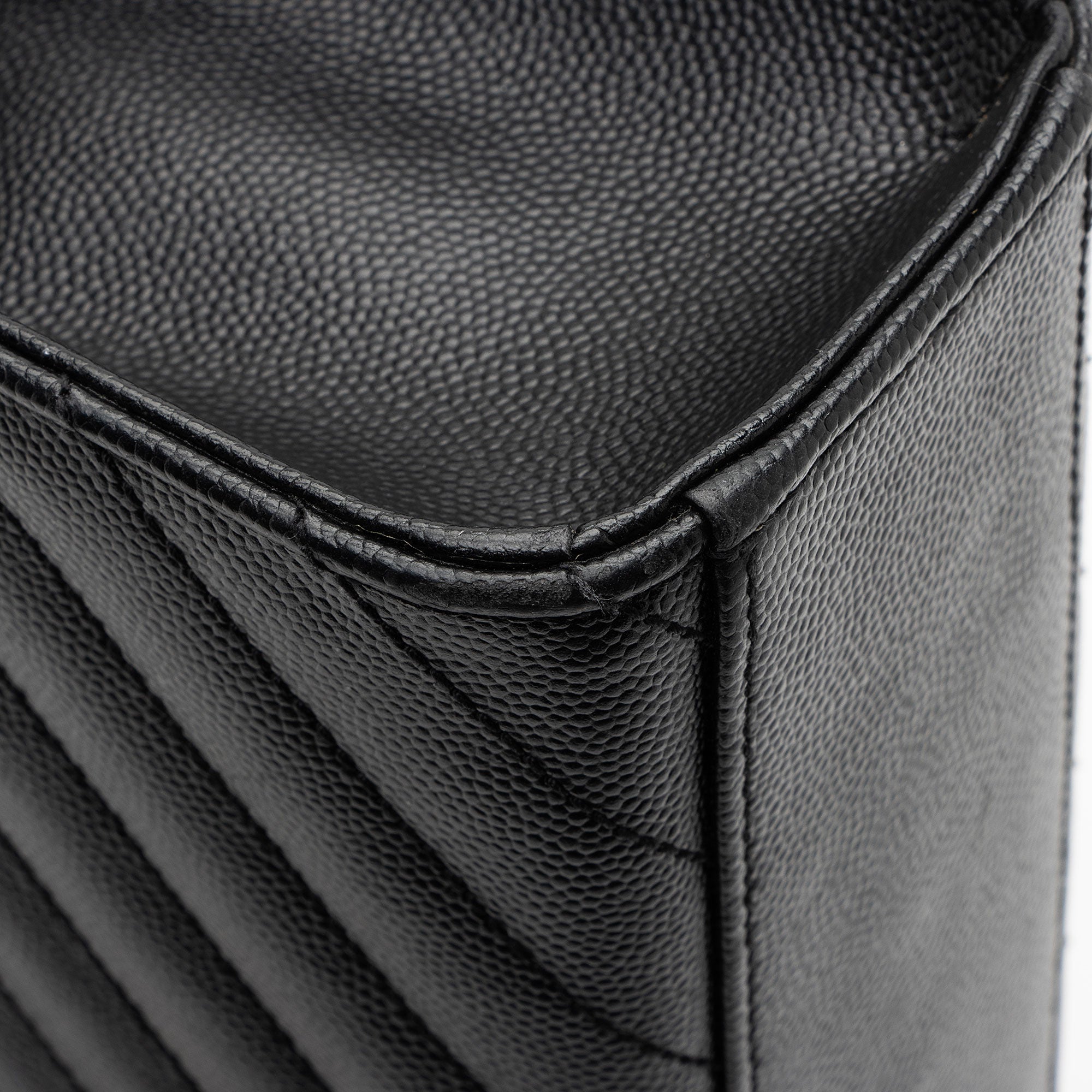 Saint Laurent Matelasse Grain de Poudre Monogram Large Shoulder Bag