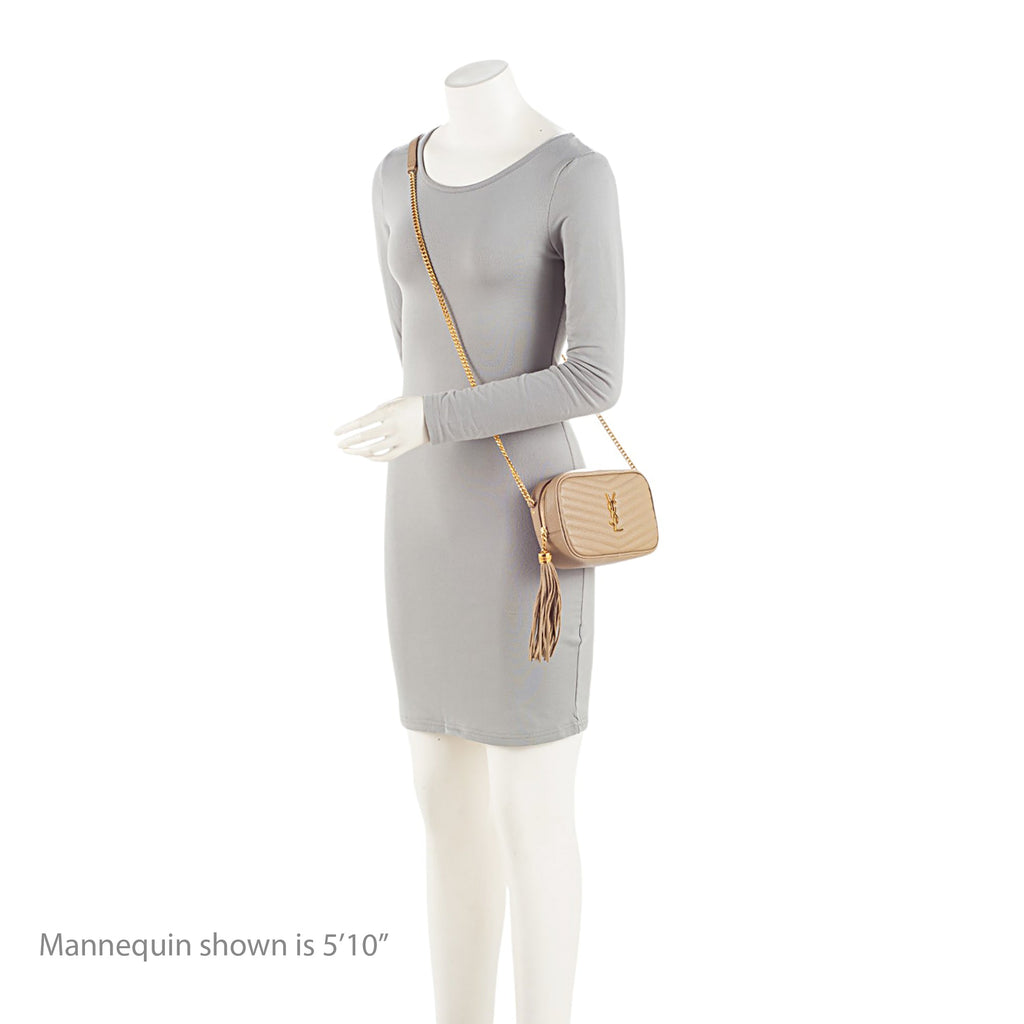 Saint Laurent Matelasse Grain de Poudre Monogram Lou Mini Camera Bag