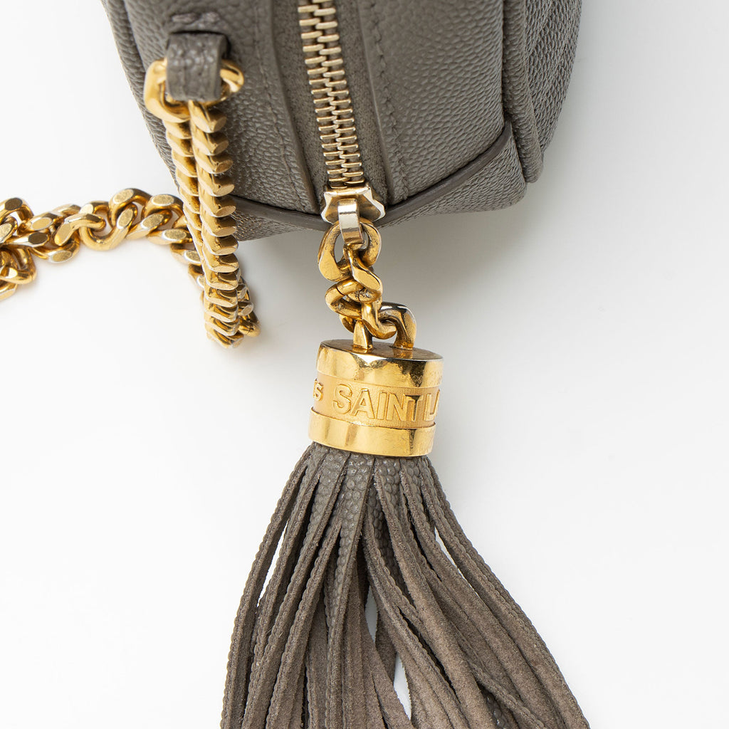 Saint Laurent Matelasse Grain de Poudre Monogram Lou Mini Camera Bag
