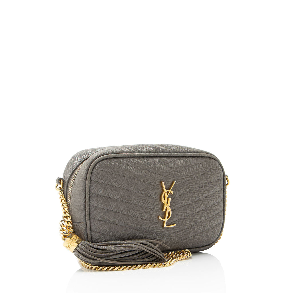 Saint Laurent Matelasse Grain de Poudre Monogram Lou Mini Camera Bag