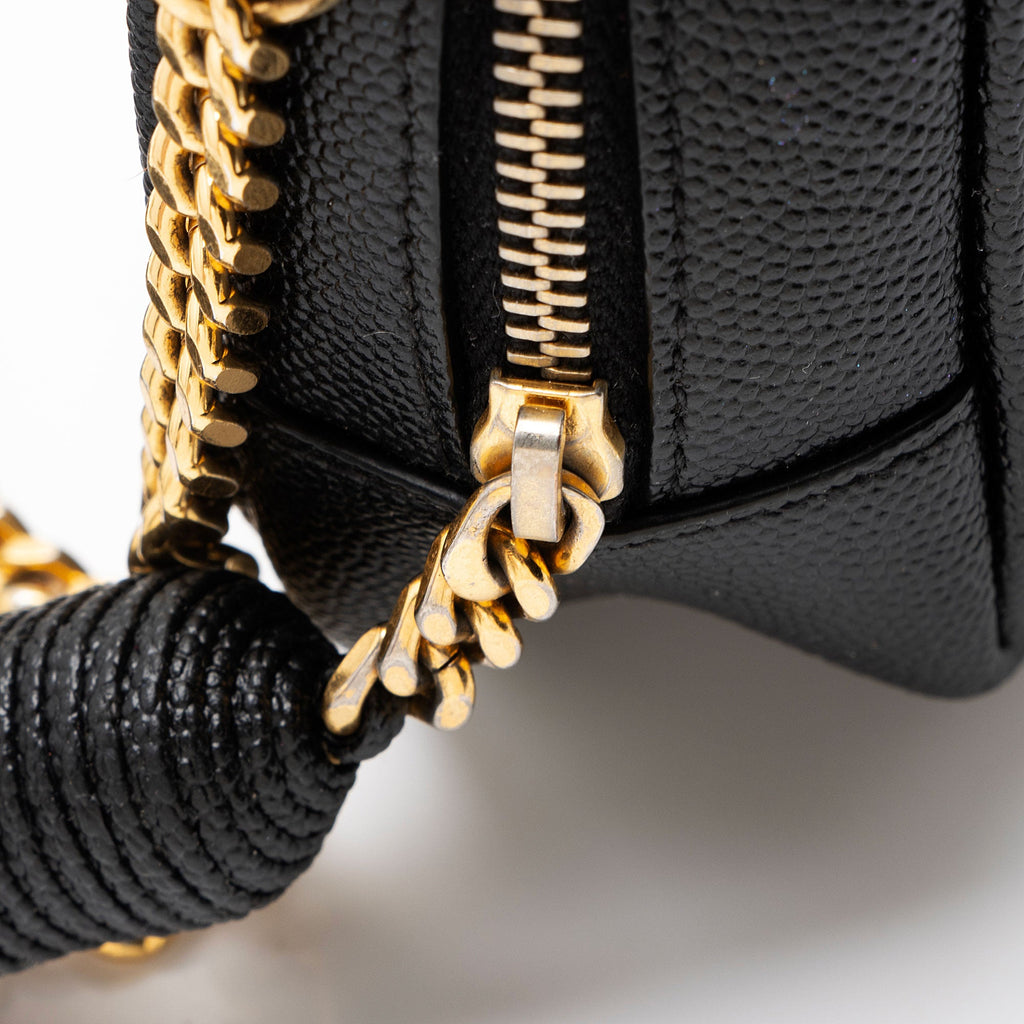 Saint Laurent Matelasse Grain de Poudre Monogram Lou Mini Camera Bag