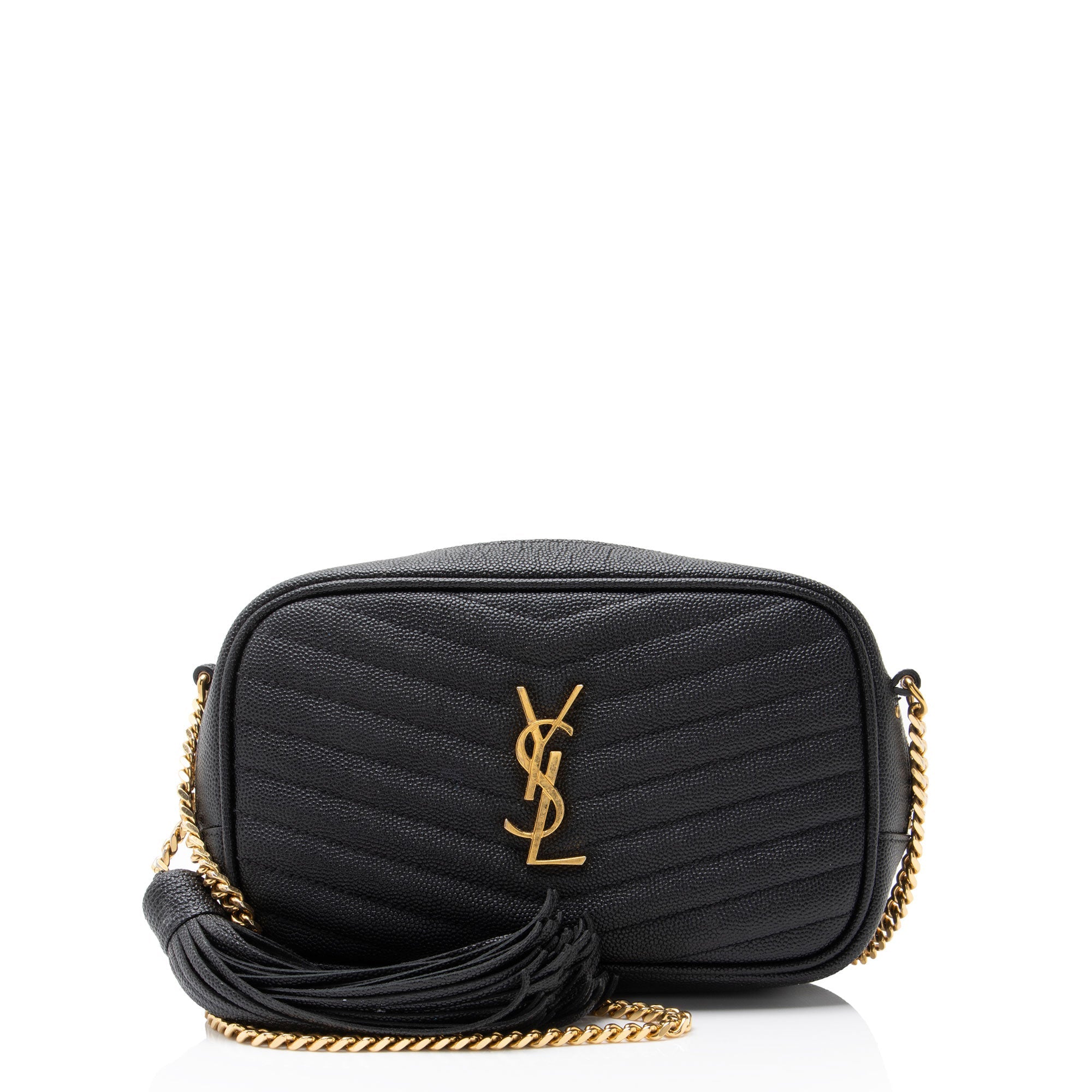Saint Laurent Matelasse Grain de Poudre Monogram Lou Mini Camera Bag
