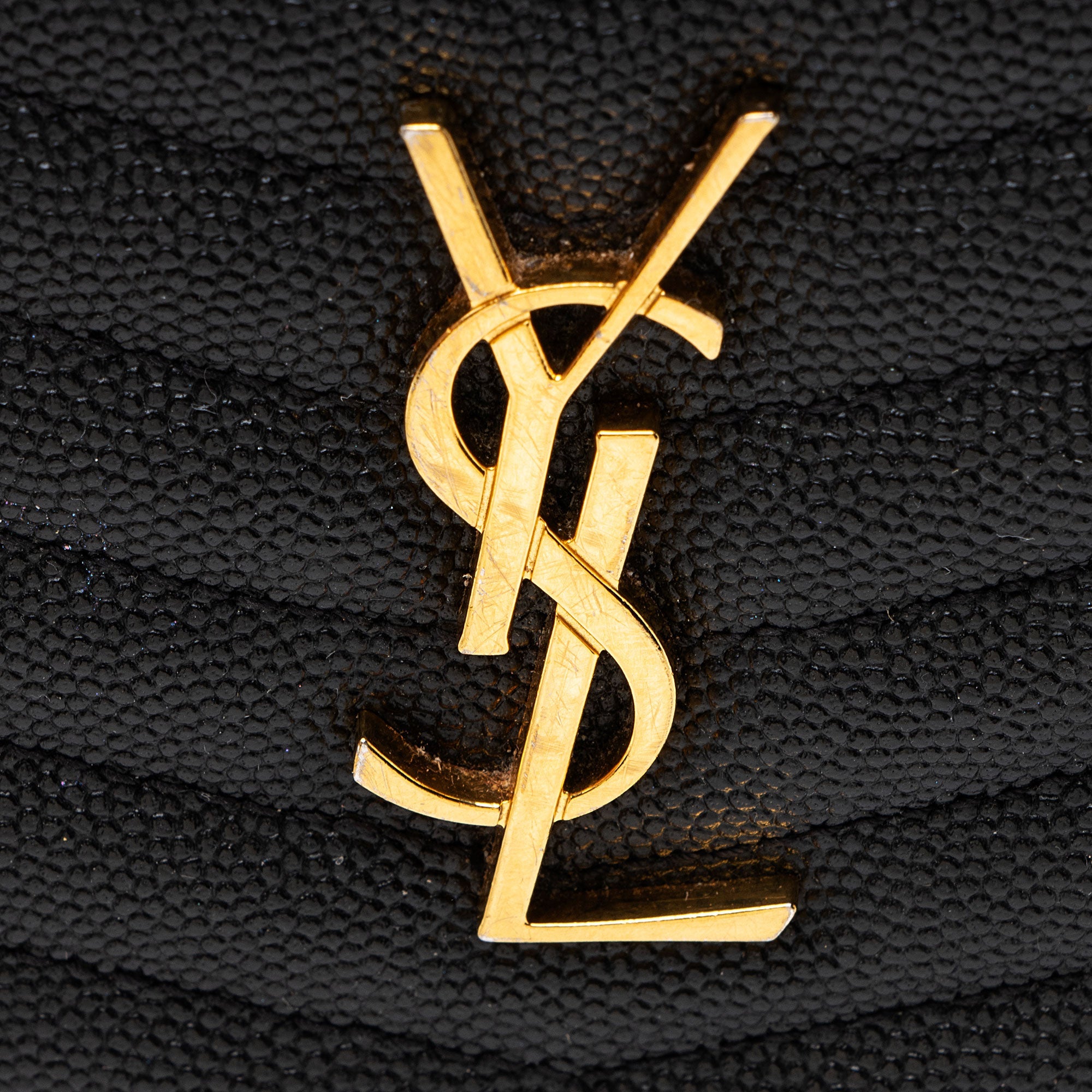 Saint Laurent Matelasse Grain de Poudre Monogram Lou Mini Camera Bag