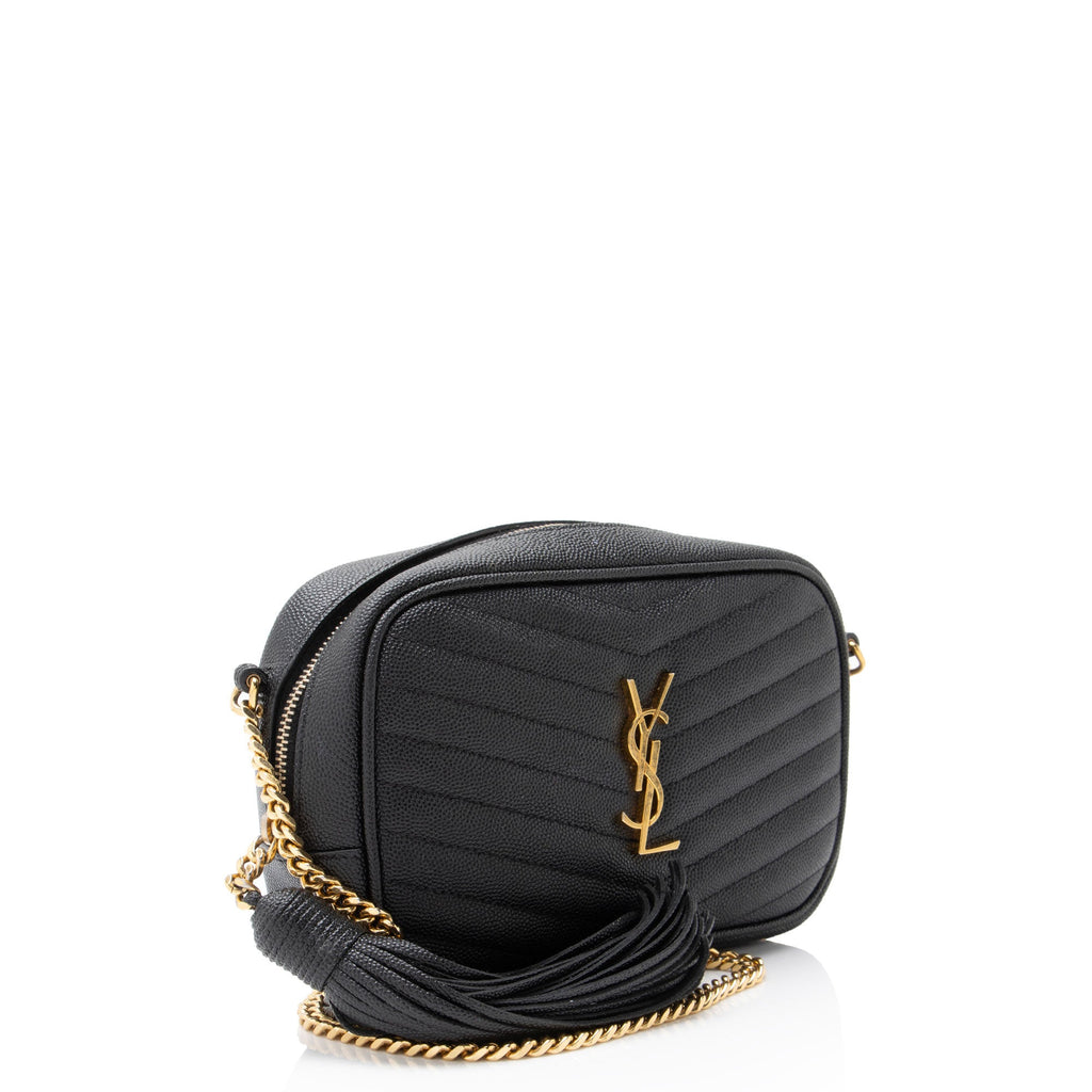 Saint Laurent Matelasse Grain de Poudre Monogram Lou Mini Camera Bag