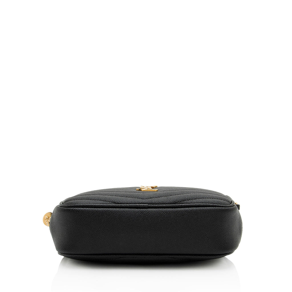 Saint Laurent Matelasse Grain de Poudre Monogram Lou Mini Camera Bag