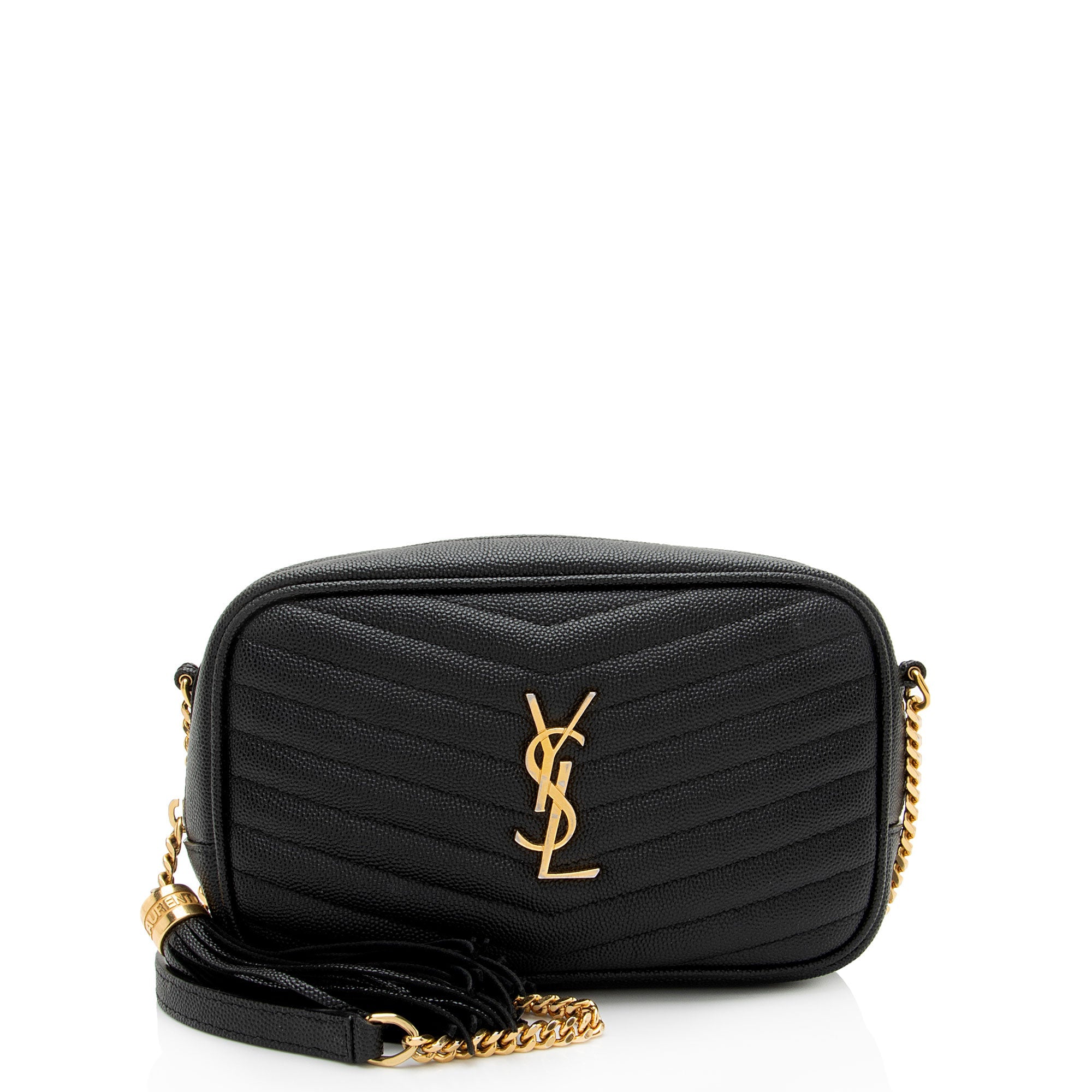 Saint Laurent Matelasse Grain de Poudre Monogram Lou Mini Camera Bag