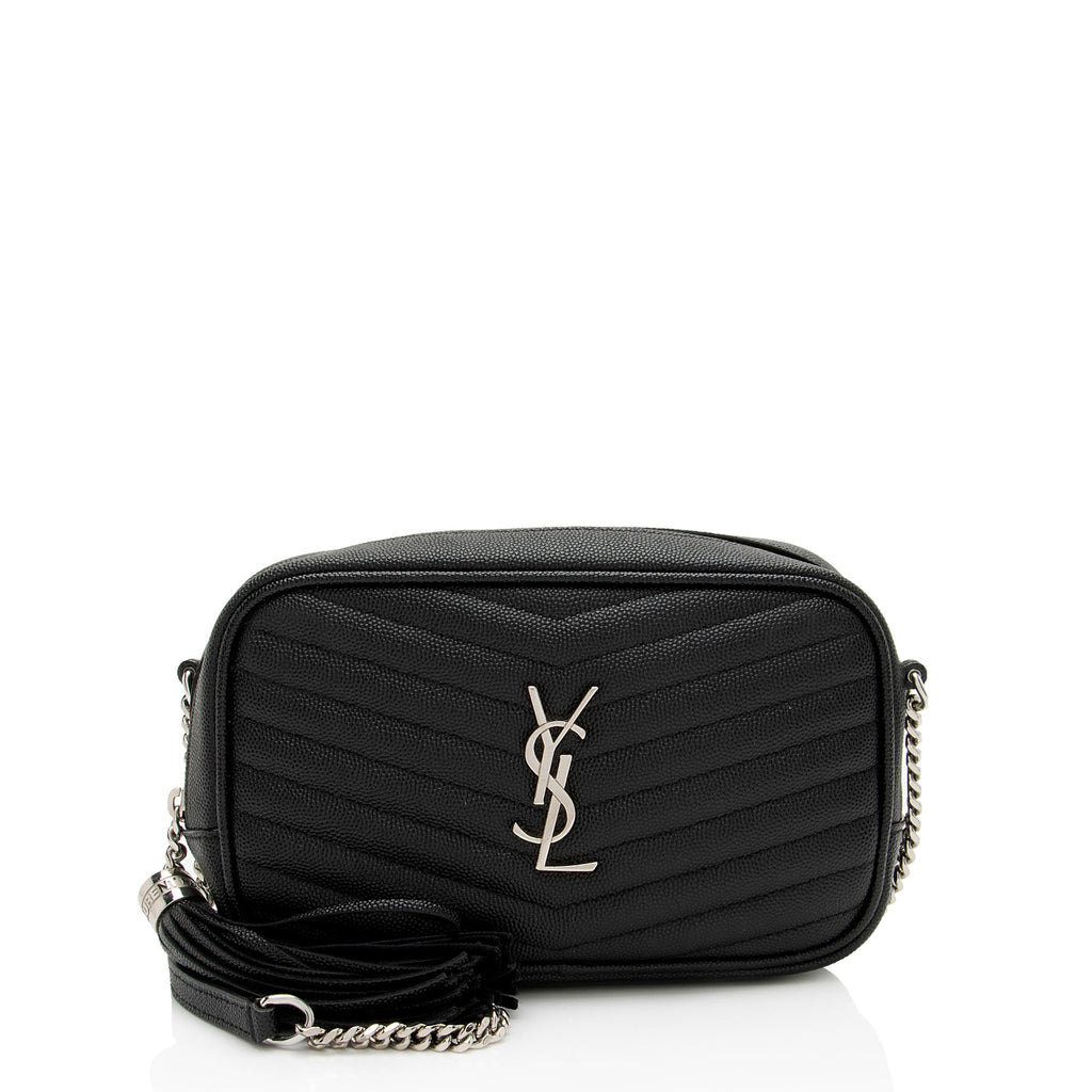 Saint Laurent Matelasse Grain de Poudre Monogram Lou Mini Camera Bag