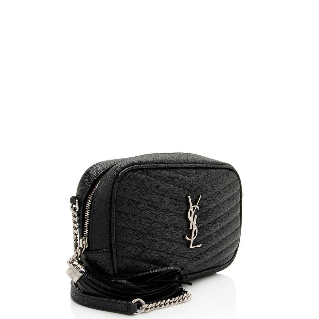 Saint Laurent Matelasse Grain de Poudre Monogram Lou Mini Camera Bag