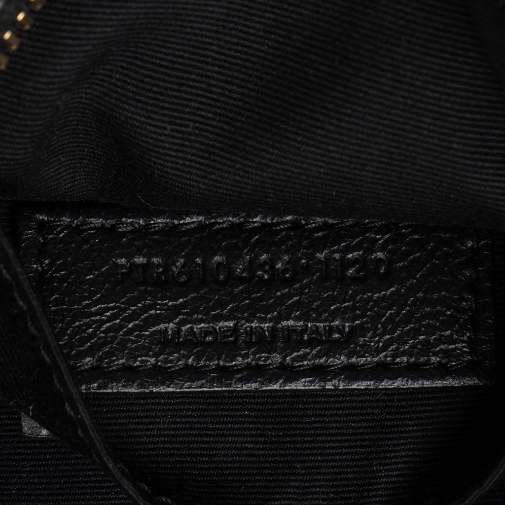 Saint Laurent Matelasse Grain de Poudre Monogram Vinyle Round Camera Bag