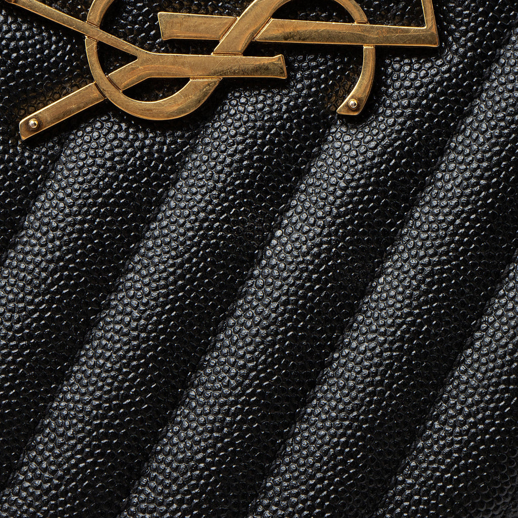 Saint Laurent Matelasse Grain de Poudre Monogram Vinyle Round Camera Bag