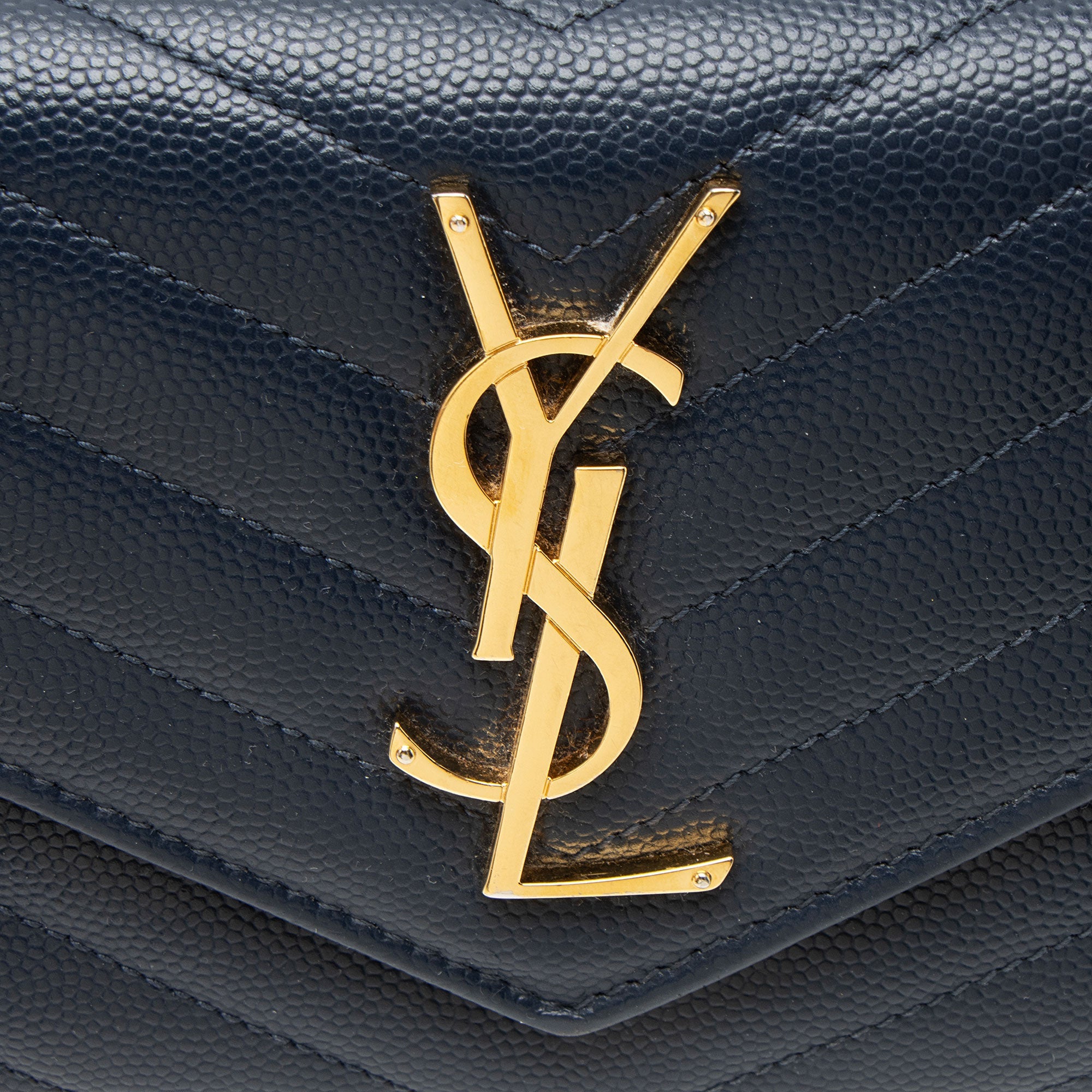 Saint Laurent Matelasse Grain de Poudre Monogram Wallet