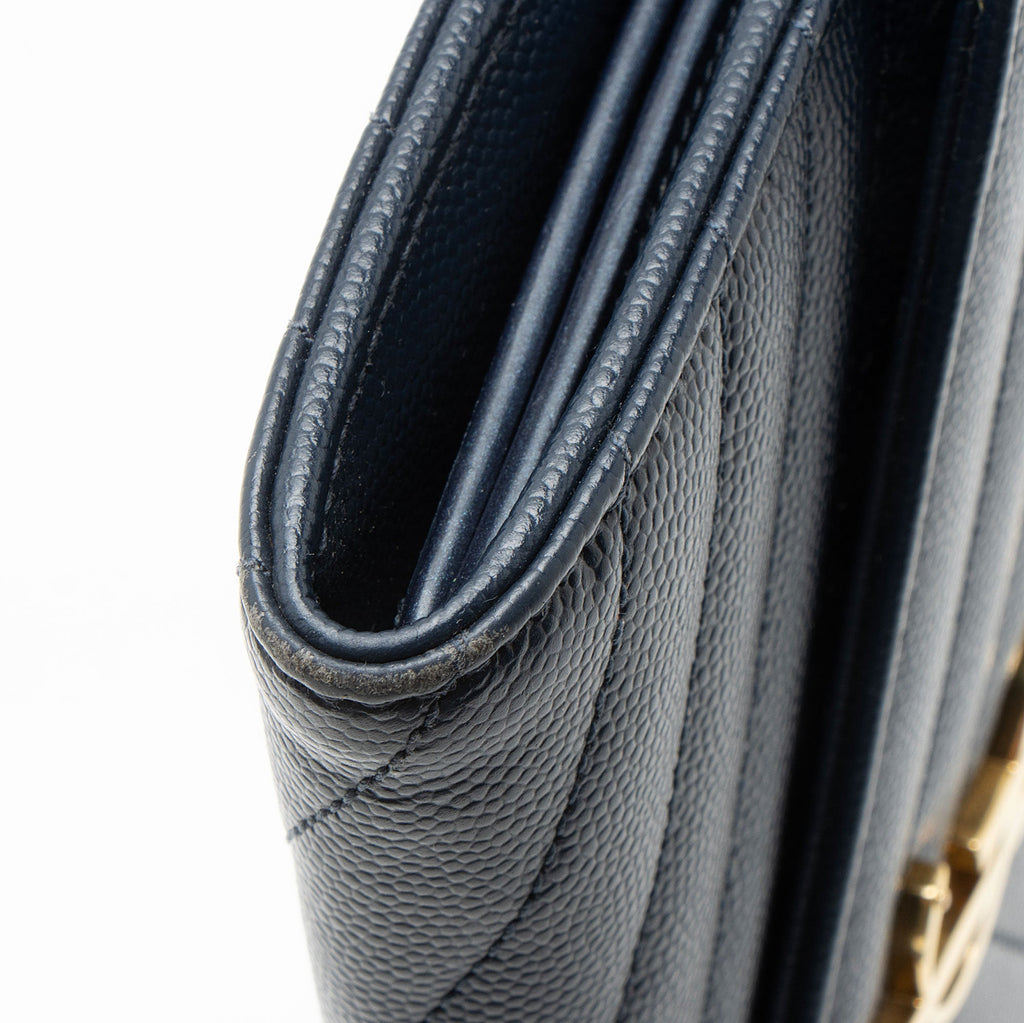 Saint Laurent Matelasse Grain de Poudre Monogram Wallet
