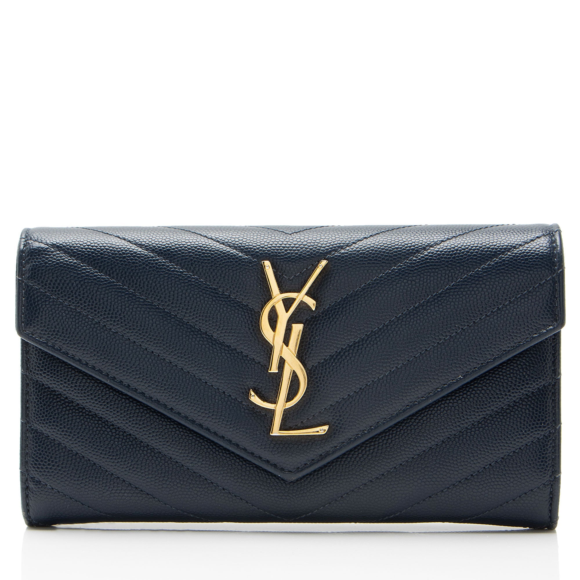 Saint Laurent Matelasse Grain de Poudre Monogram Wallet