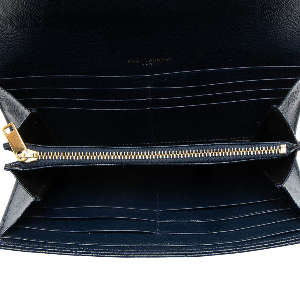 Saint Laurent Matelasse Grain de Poudre Monogram Wallet
