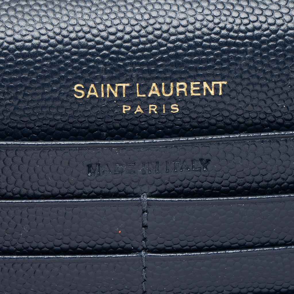 Saint Laurent Matelasse Grain de Poudre Monogram Wallet