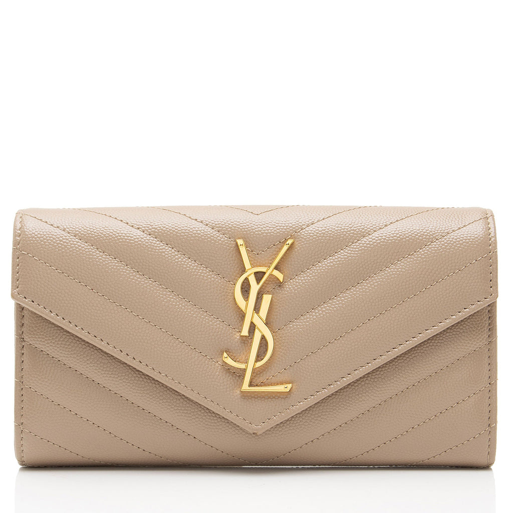 Saint Laurent Matelasse Grain de Poudre Monogram Wallet
