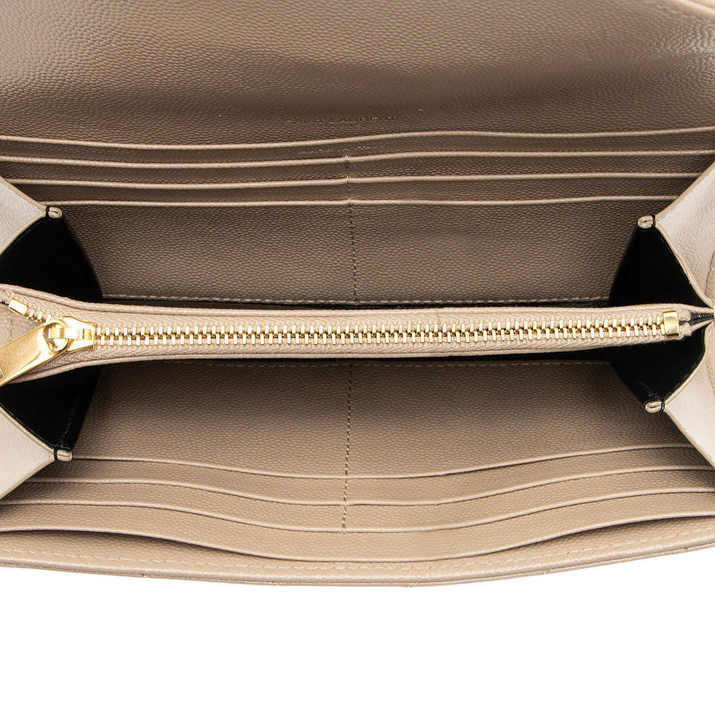 Saint Laurent Matelasse Grain de Poudre Monogram Wallet