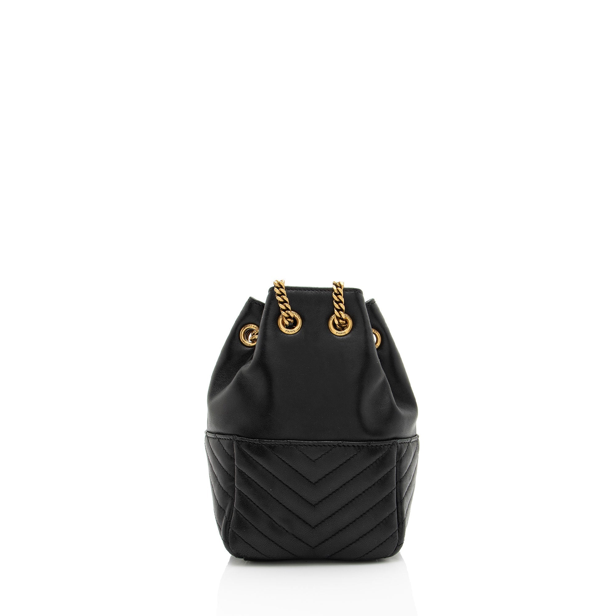 Saint Laurent Matelasse Lambskin Monogram Joe Nano Bucket Bag