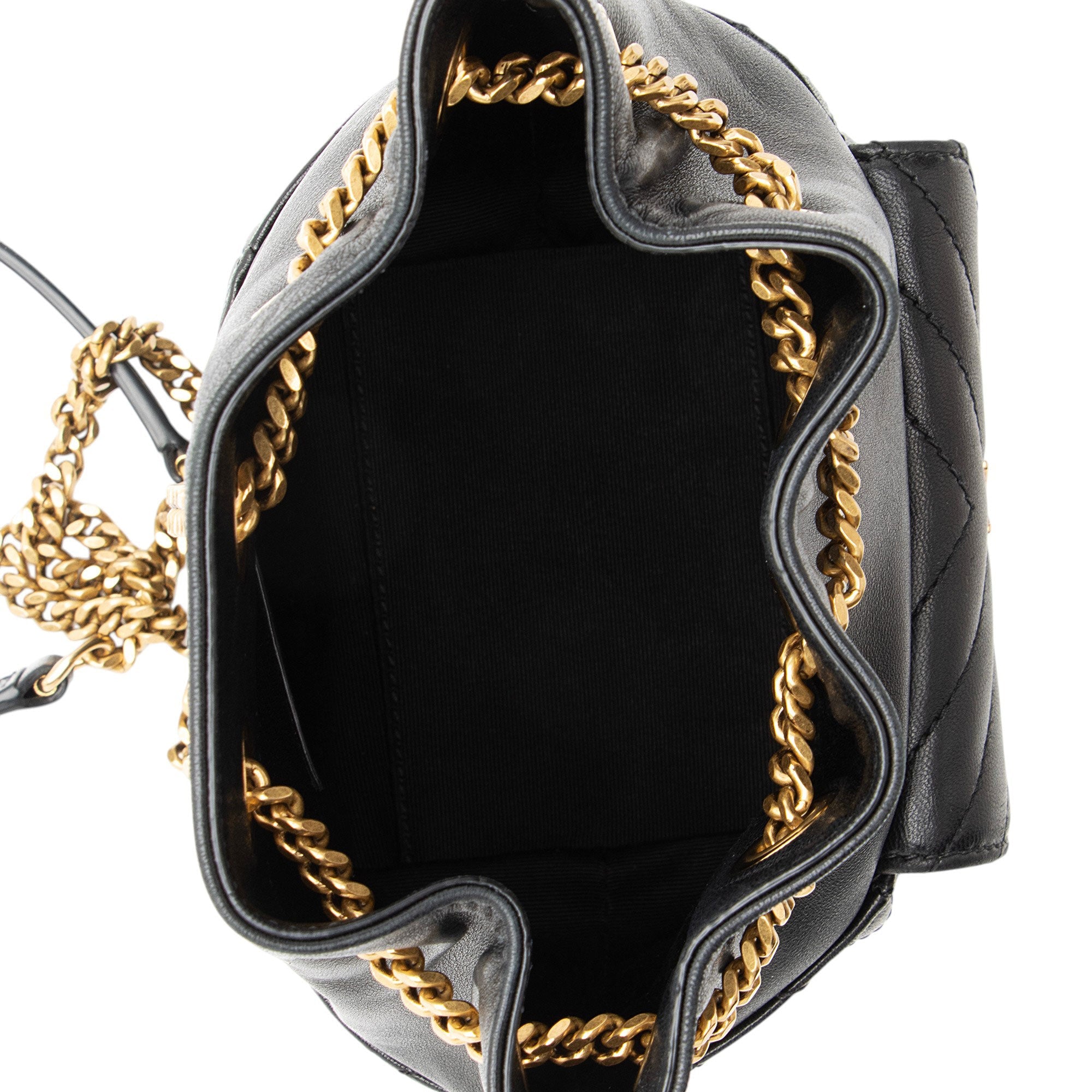 Saint Laurent Matelasse Lambskin Monogram Joe Nano Bucket Bag
