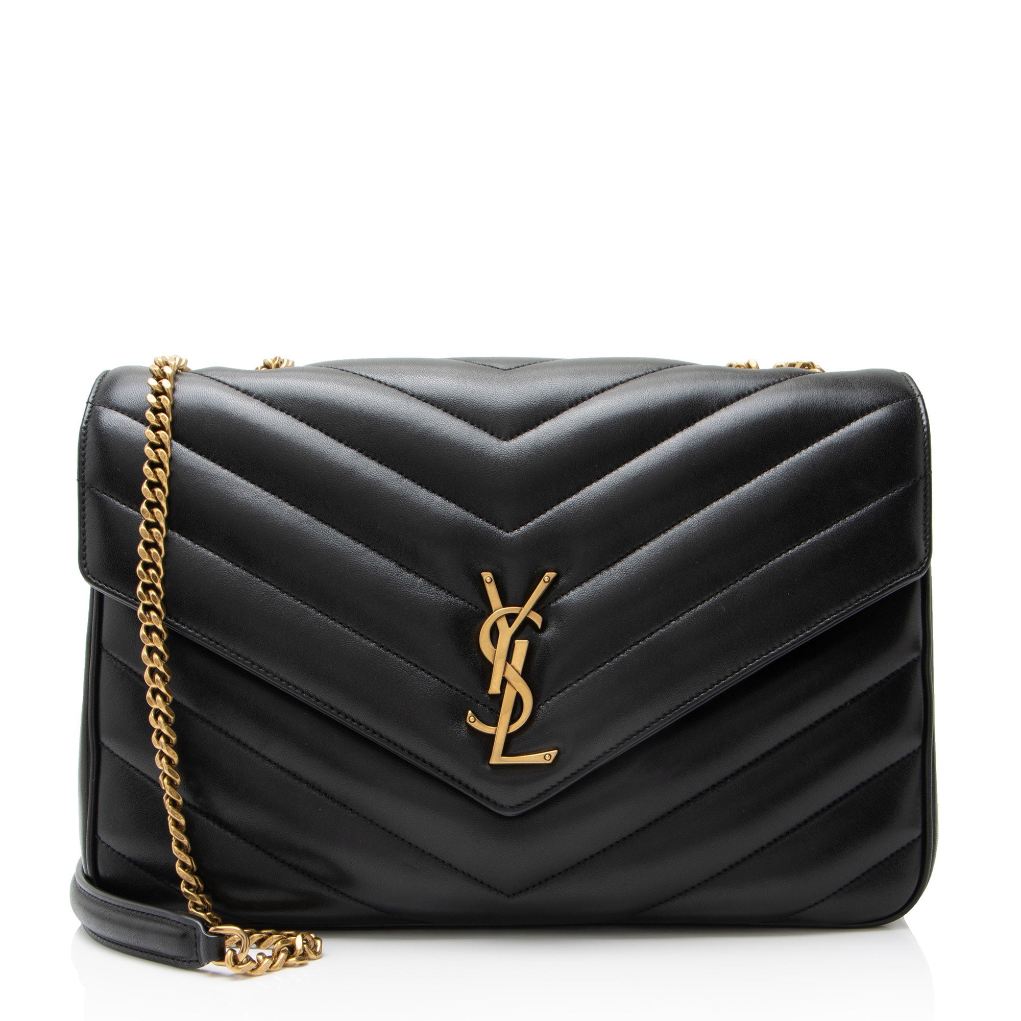 Saint Laurent Matelasse Lambskin Monogram LouLou Large NM Shoulder Bag