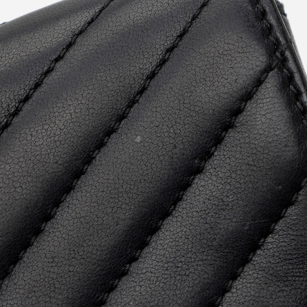 Saint Laurent Matelasse Lambskin Monogram Small Double Flap Bag