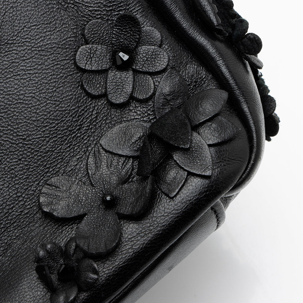 Saint Laurent Matelasse Leather Floral Applique Monogram Classic Baby Chain Bag