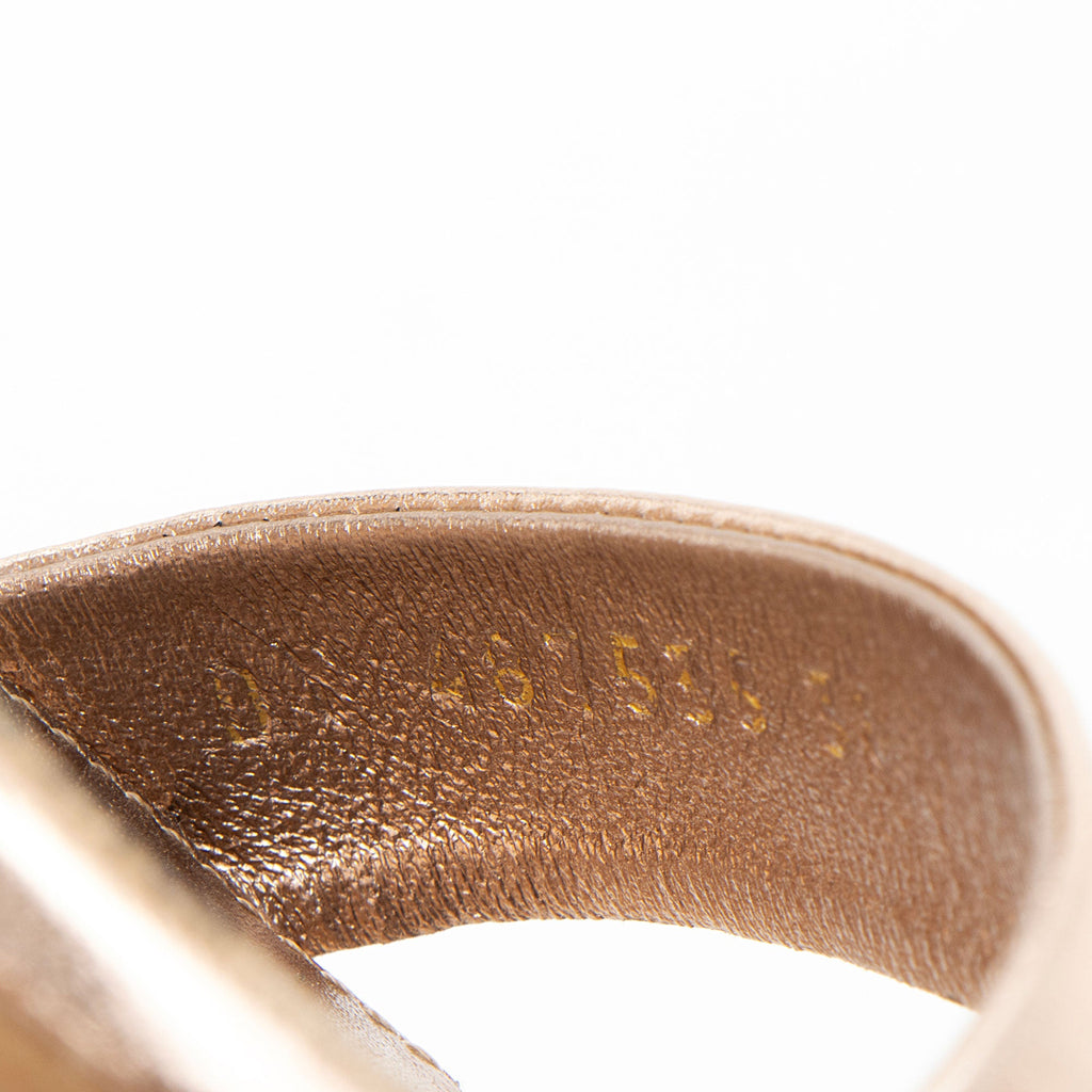 Saint Laurent Metallic Lambskin Amber Sandals - Size 8 / 38