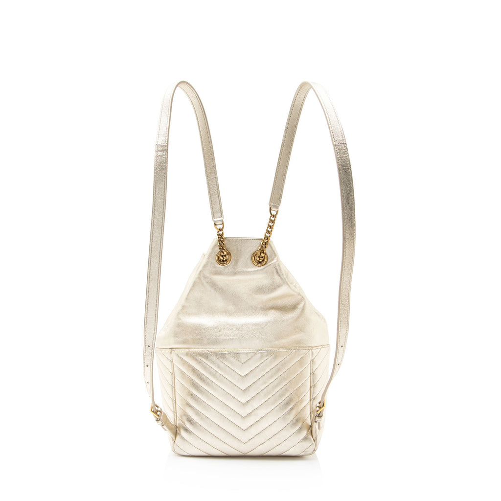 Saint Laurent Metallic Matelasse Lambskin Monogram Joe Backpack