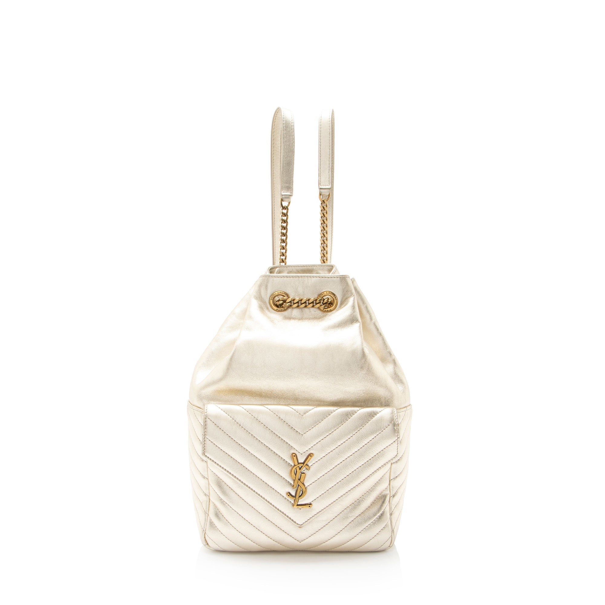Saint Laurent Metallic Matelasse Lambskin Monogram Joe Backpack