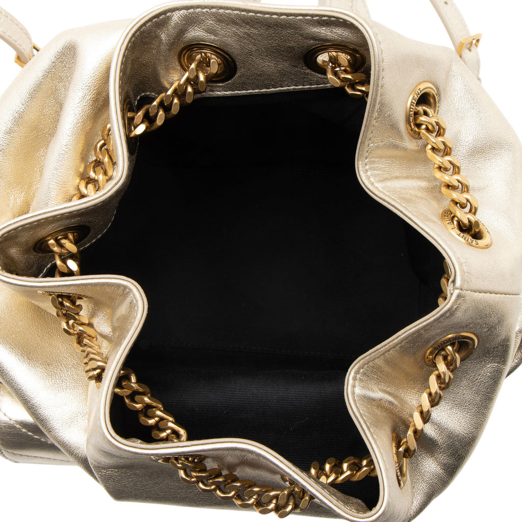 Saint Laurent Metallic Matelasse Lambskin Monogram Joe Backpack