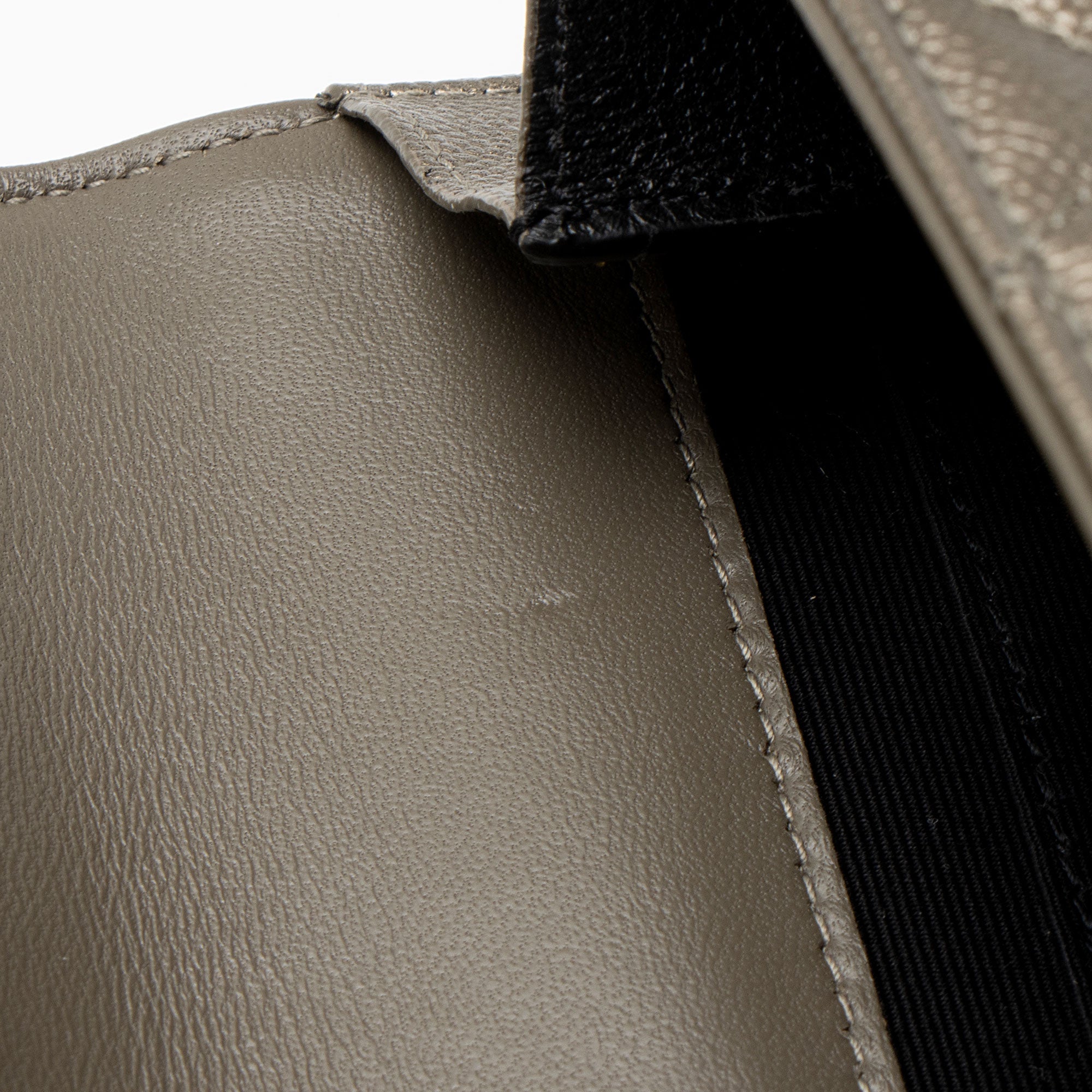 Saint Laurent Metallic Mixed Matelasse Grain de Poudre Monogram Envelope Pouch