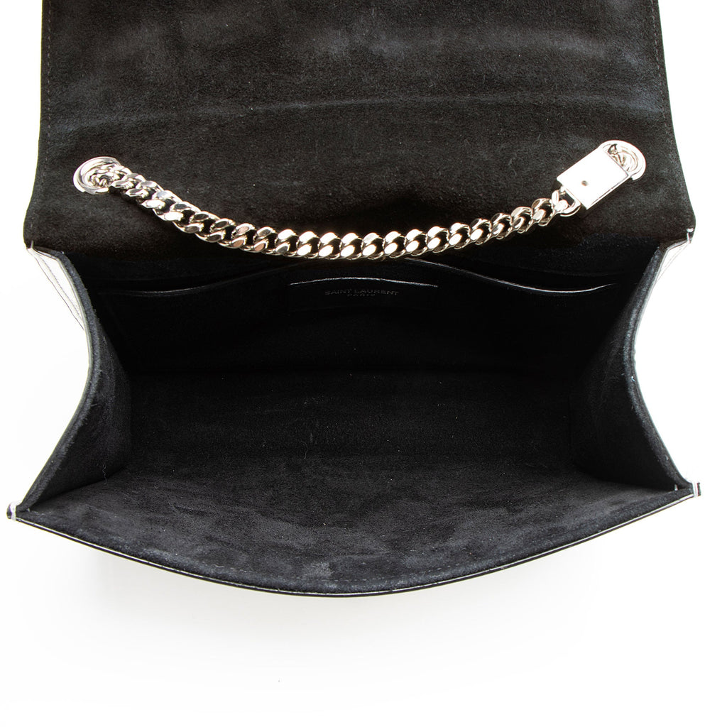 Saint Laurent Metallic Patent Leather Kate Small Shoulder Bag (SHF-JmBS7h)