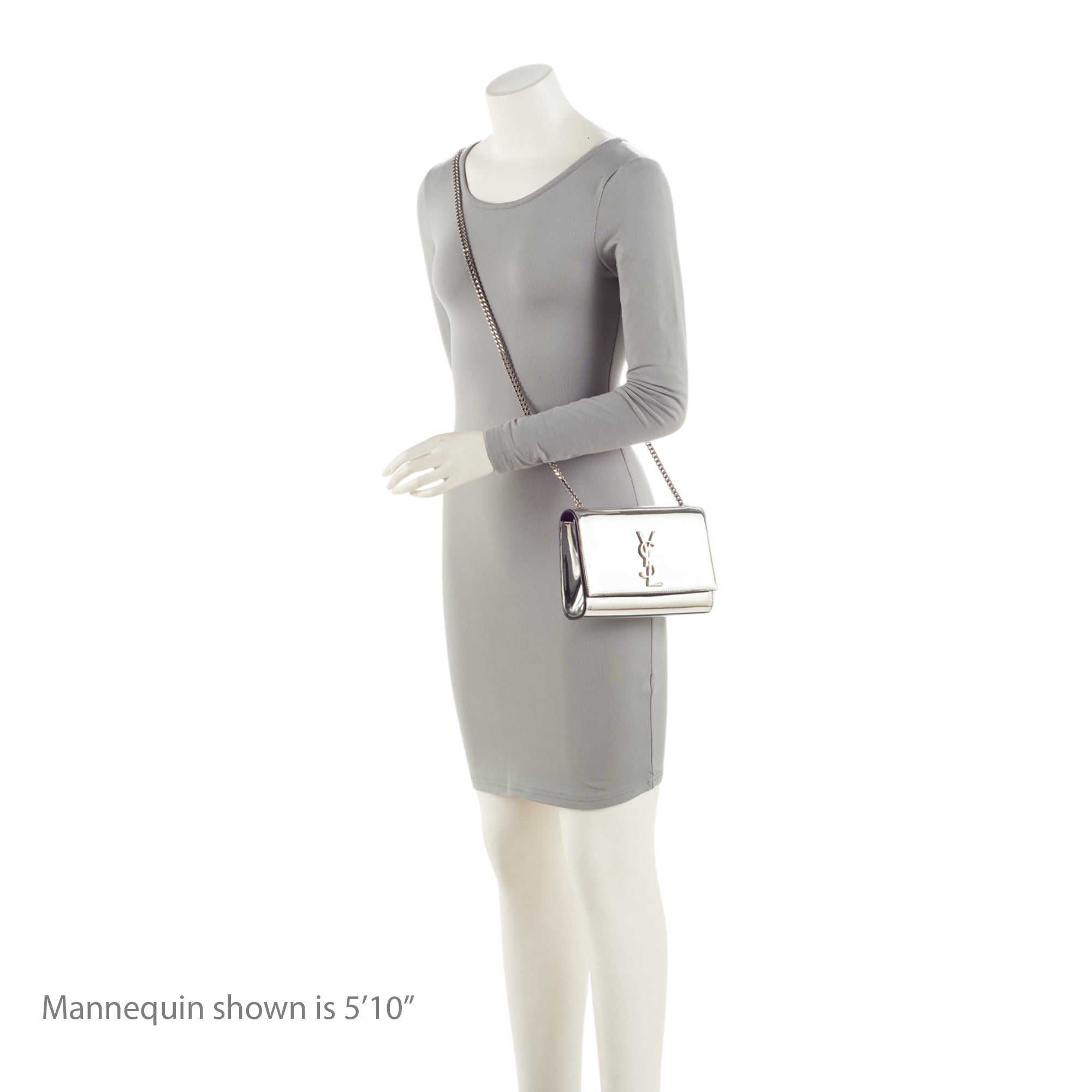 Saint Laurent Metallic Patent Leather Kate Small Shoulder Bag (SHF-JmBS7h)